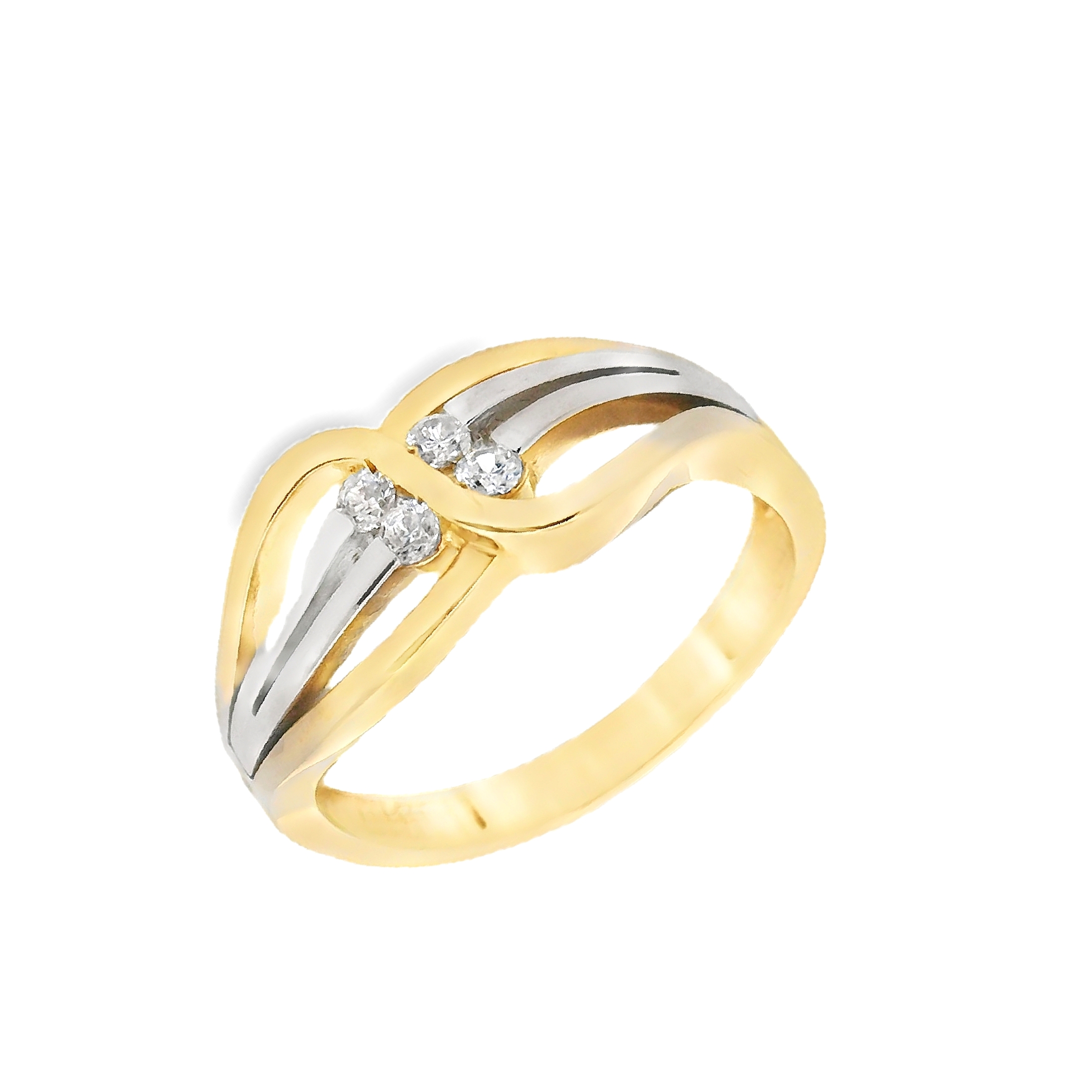 Deze ring van Louis Bros is vervaardigd uit 14 karaat bicolor (3.gr).
Deze ring combineert de luxe van geelgoud met de strakke uitstraling van witgoud in een modern design. Versierd met sprankelende zirkonia-steentjes, voegt deze ring een vleugje glans en elegantie toe. Het subtiele contrast van de metalen en de schittering van de zirkonia maken dit sieraad tot een verfijnd statementstuk, perfect voor elke moderne vrouw die houdt van tijdloze schoonheid met een eigentijdse twist.
De ring is verkrijgbaar in meerdere afmetingen.