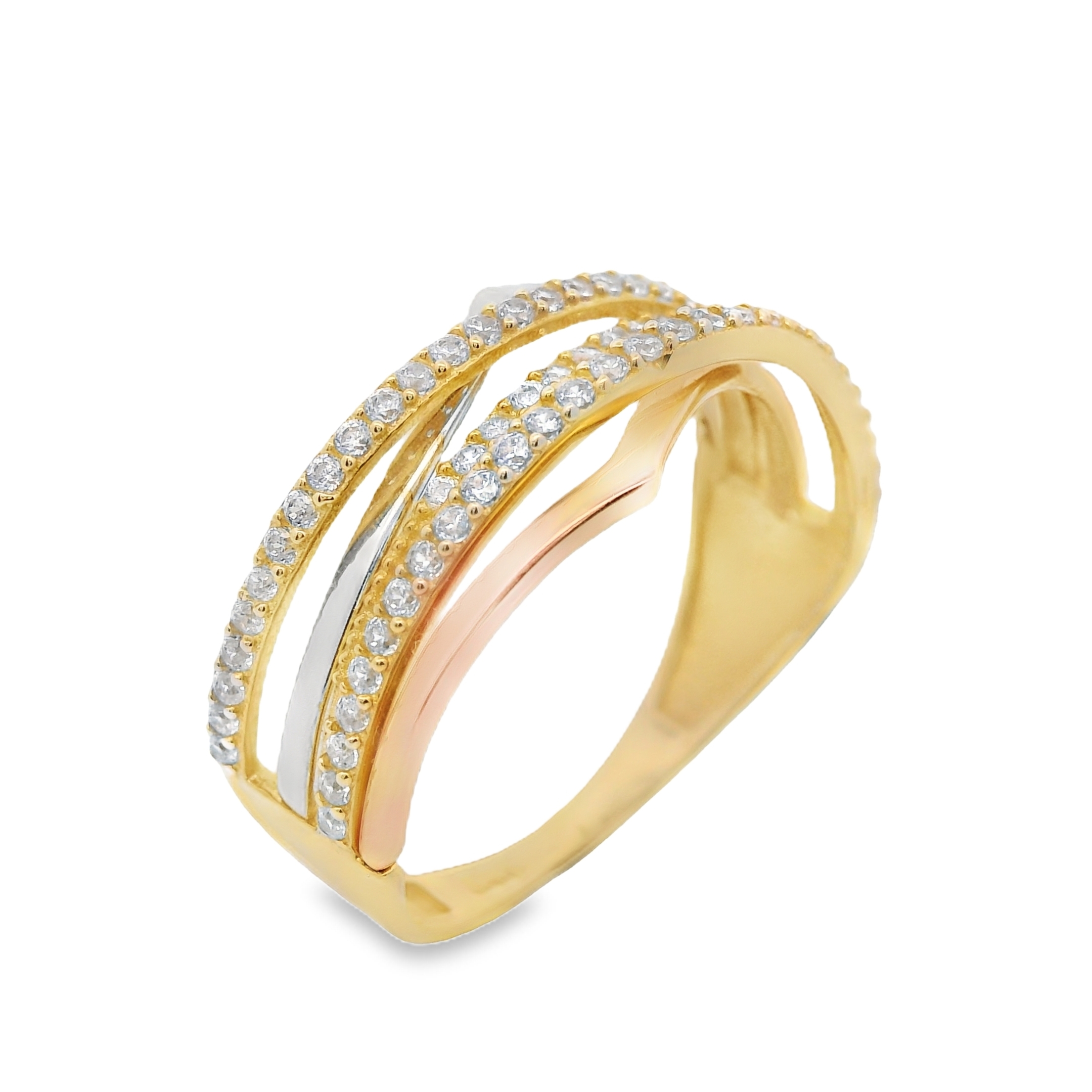 Deze ring van Louis Bros is vervaardigd uit 14 karaat bicolor (2.83 gr).
Deze ring combineert de luxe van geelgoud met de strakke uitstraling van witgoud in een modern design. Versierd met sprankelende zirkonia-steentjes, voegt deze ring een vleugje glans en elegantie toe. Het subtiele contrast van de metalen en de schittering van de zirkonia maken dit sieraad tot een verfijnd statementstuk, perfect voor elke moderne vrouw die houdt van tijdloze schoonheid met een eigentijdse twist.
De ring is verkrijgbaar in meerdere afmetingen.