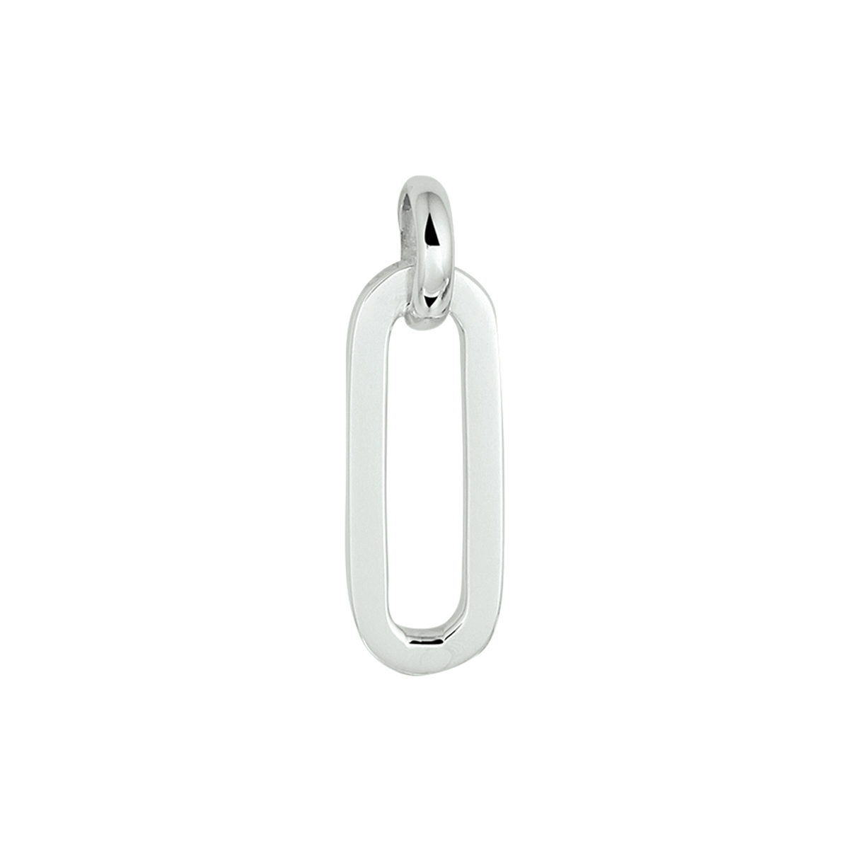 Gerhodineerd 925 zilveren hanger. De hanger heeft een afmeting van 23.5x7mm.