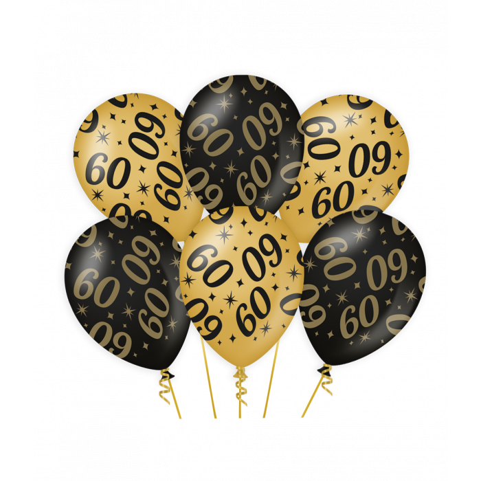 De gold/black Classy party balloons van Paper Dreams zijn een feestelijke toevoeging voor elke winkel. Deze goud/zwarte ballon met 60 is gemaakt van natuurlijk latex en door het unieke kleurgebruik zijn deze luxe ballonnen een echte eyecatcher. De Classy party balloons zijn 30 bij 30 centimeter en ze zijn te bestellen per 6.