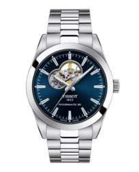 De Tissot Gentleman Powermatic Open Heart is een elegant horloge met een nieuw en eigentijds open hart ontwerp. De sterk gebogen hoorns vormen een harmonieuze voortzetting van het horloge en bevorderen een aangenaam draagcomfort om de pols. Dit opvallende ontwerp staat symbool voor de Zwitsers gemaakte horlogetraditie en is een sterke herinnering aan het erfgoed van Tissot door het schitterende uurwerk die eronder zit.