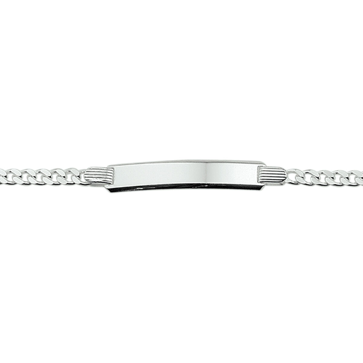 zilveren graveer armband 19cm met gourmette schakel