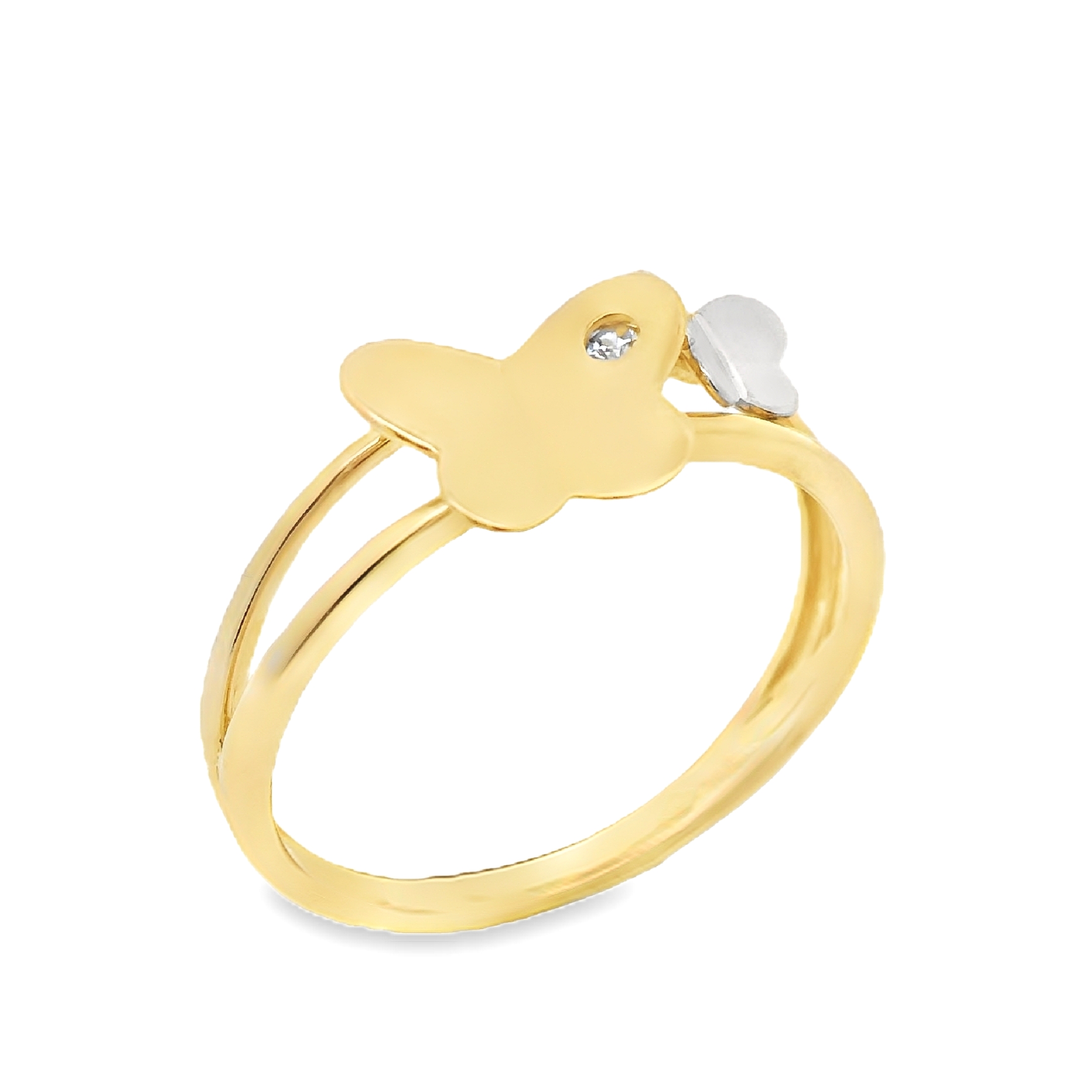 Deze ring van Louis Bros is vervaardigd uit 14 karaat bicolor (1.64 gr).
Deze ring met twee vlindertjes is een charmant en speels sieraad. De combinatie van geelgoud en witgoud geeft de ring een moderne en veelzijdige uitstraling, terwijl de vlindertjes een symbool van vrijheid en vreugde toevoegen. Deze delicate ring is perfect voor wie houdt van een subtiele, maar betekenisvolle touch in hun sieradencollectie. Ideaal om te dragen bij elke gelegenheid, brengt deze bicolor ring een vleugje elegantie en speelsheid met zich mee.
De ring is verkrijgbaar in meerdere afmetingen.