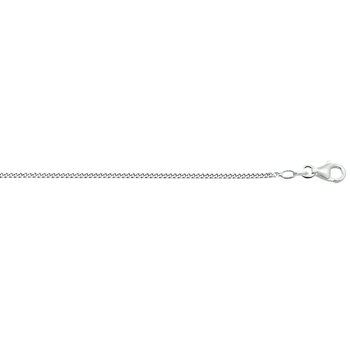 14 kt witgouden collier 45 cm met gesoldeerde sluiting