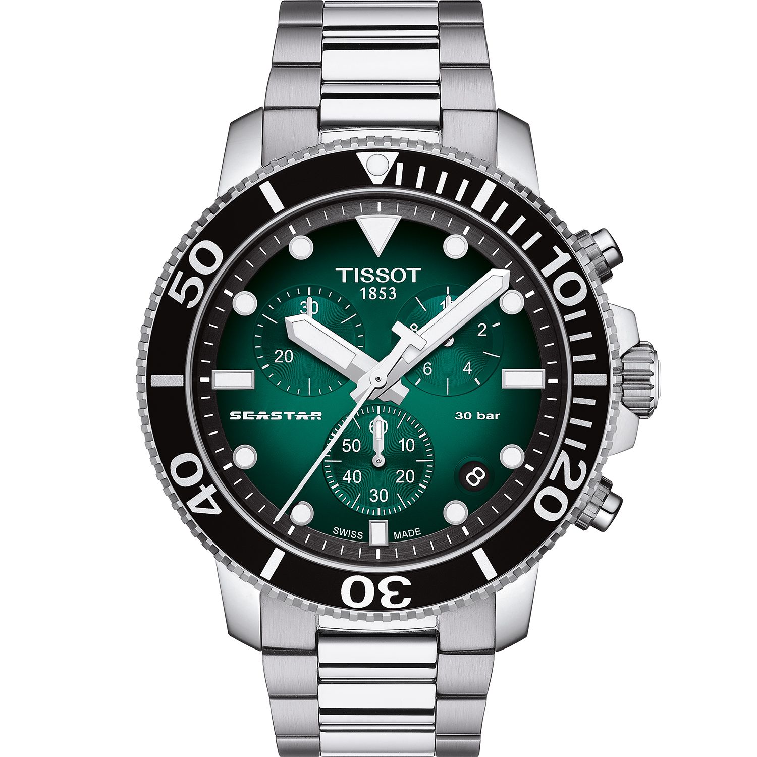 Tissot - Seastar Chronograaf 300m WR Saffierglas - T1204171109101