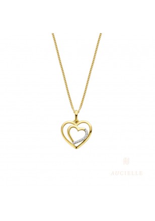 Hangertje in goud 18 k met zirconia