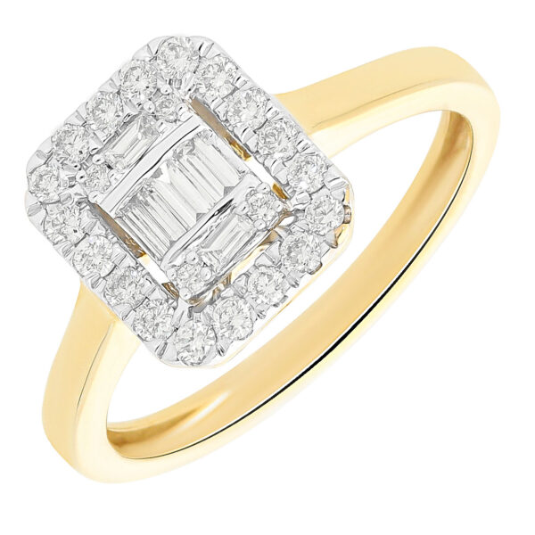 GD RING DIAM 0.25CT  0.13CT BAGUETTE GSI