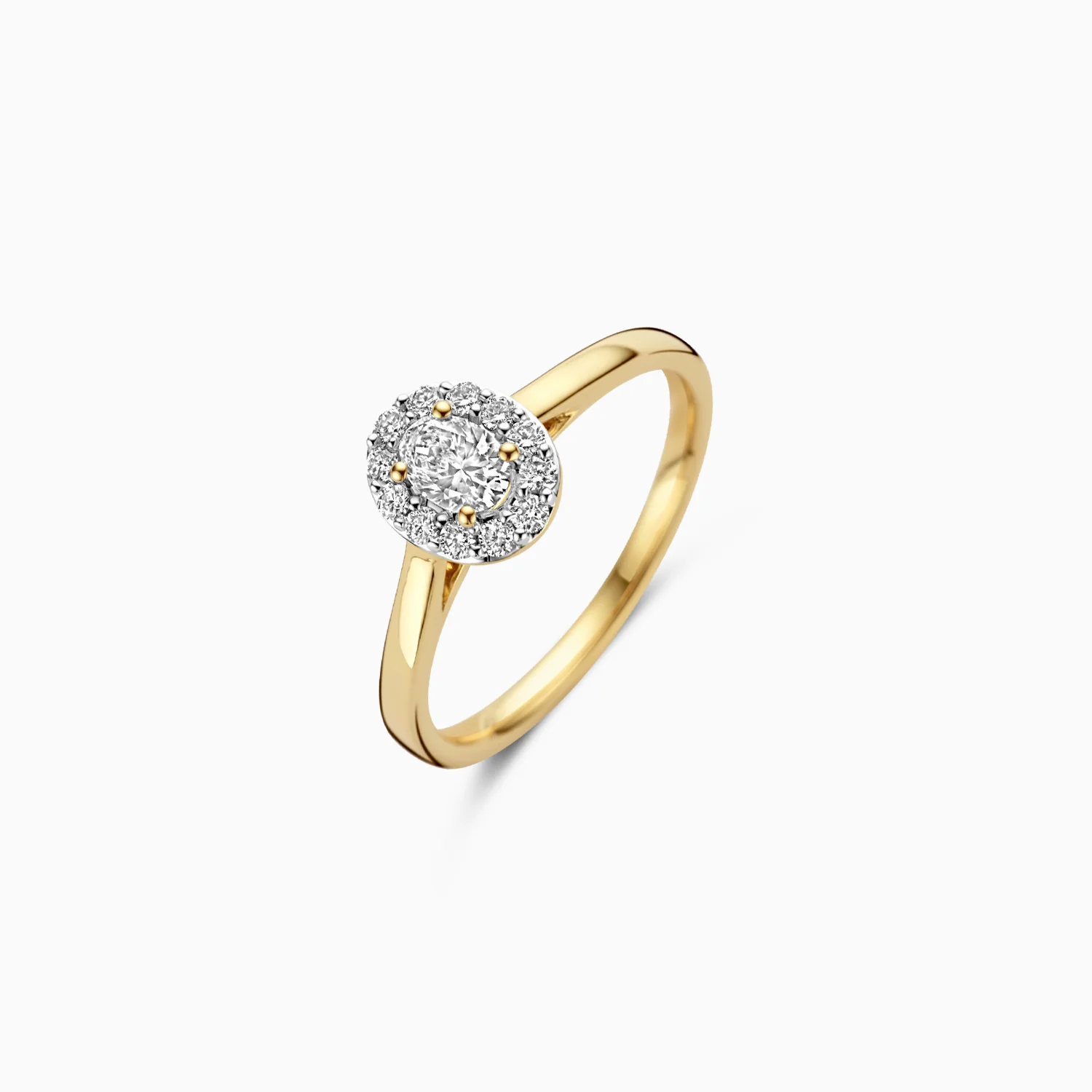 Blush Lab Diamonds - 14kt geelgouden entourage ring bezet met labgrown diamanten - LG1016Y/54