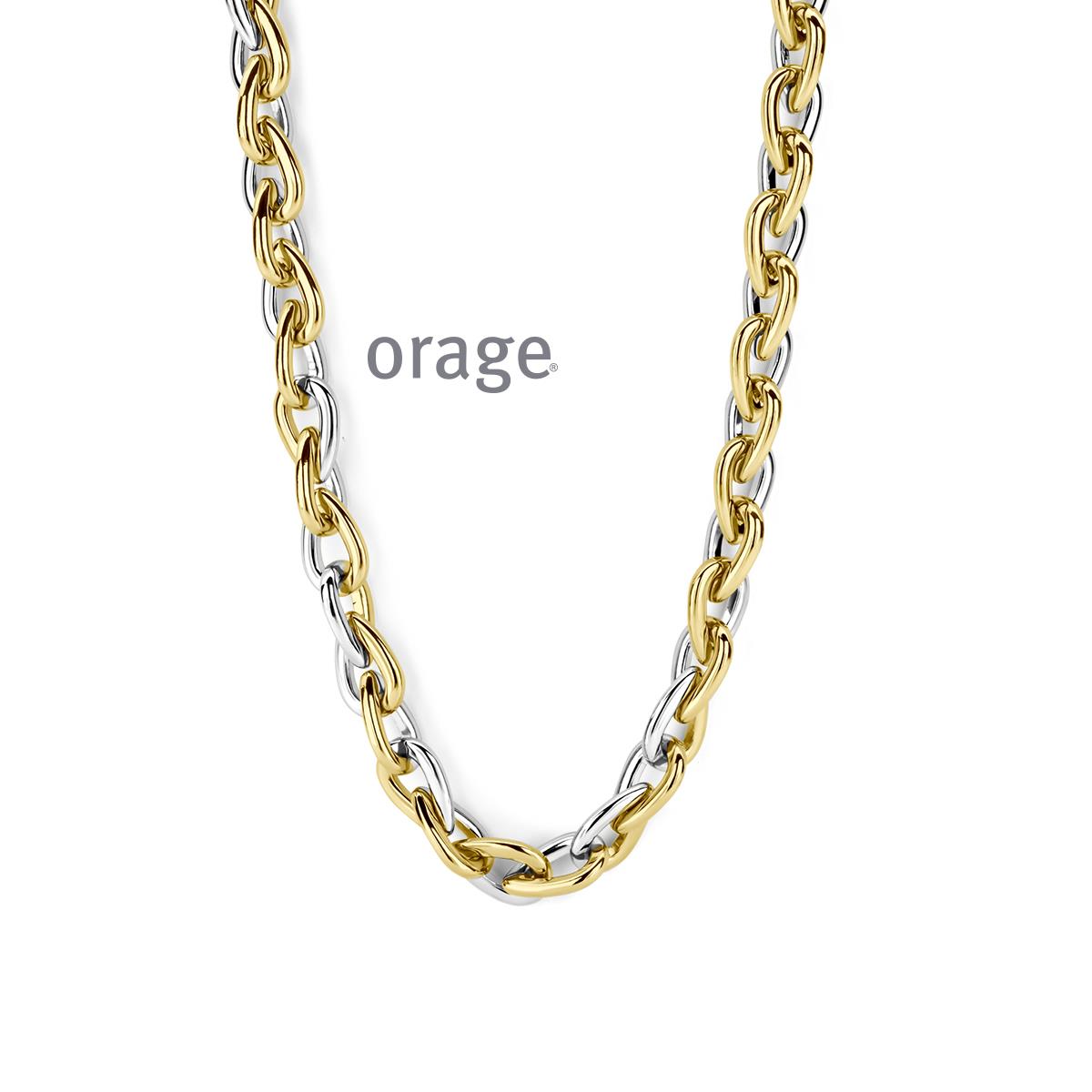 Ketting van het merk Orage in bi-color steel 