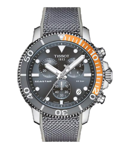 De Tissot Seastar 1000 Chronograph is een indrukwekkend horloge met een chronograaf functie. Deze duikhorloge is waterbestendig tot 300 meter en perfect voor avontuurlijke momenten. Draag dit horloge met een sportieve outfit voor een stoere en stijlvolle uitstraling. De Tissot Seastar 1000 Chronograph  is een must-have accessoire voor elke moderne en actieve man.