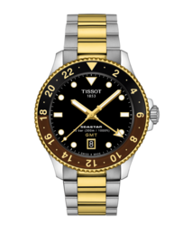 De Tissot Seastar 1000 Quartz GMT  is een stijlvol horloge met verschillende handige functies, waaronder een GMT-functie voor het aflezen van een tweede tijdzone. Het horloge heeft een sportieve uitstraling en is waterbestendig tot 30 bar. Draag dit horloge met een casual outfit voor een trendy uitstraling. Een must-have voor elke horlogeliefhebber!