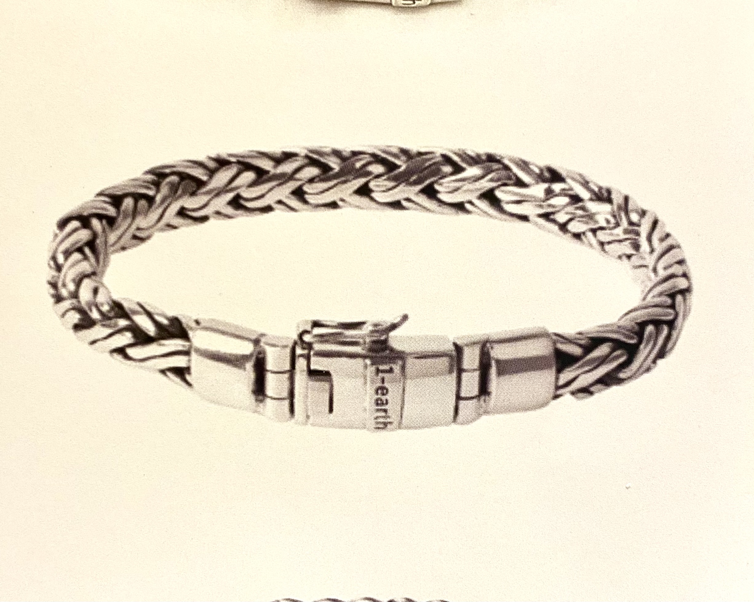 Zilveren 1-Earth armband 19 cm - 6mm