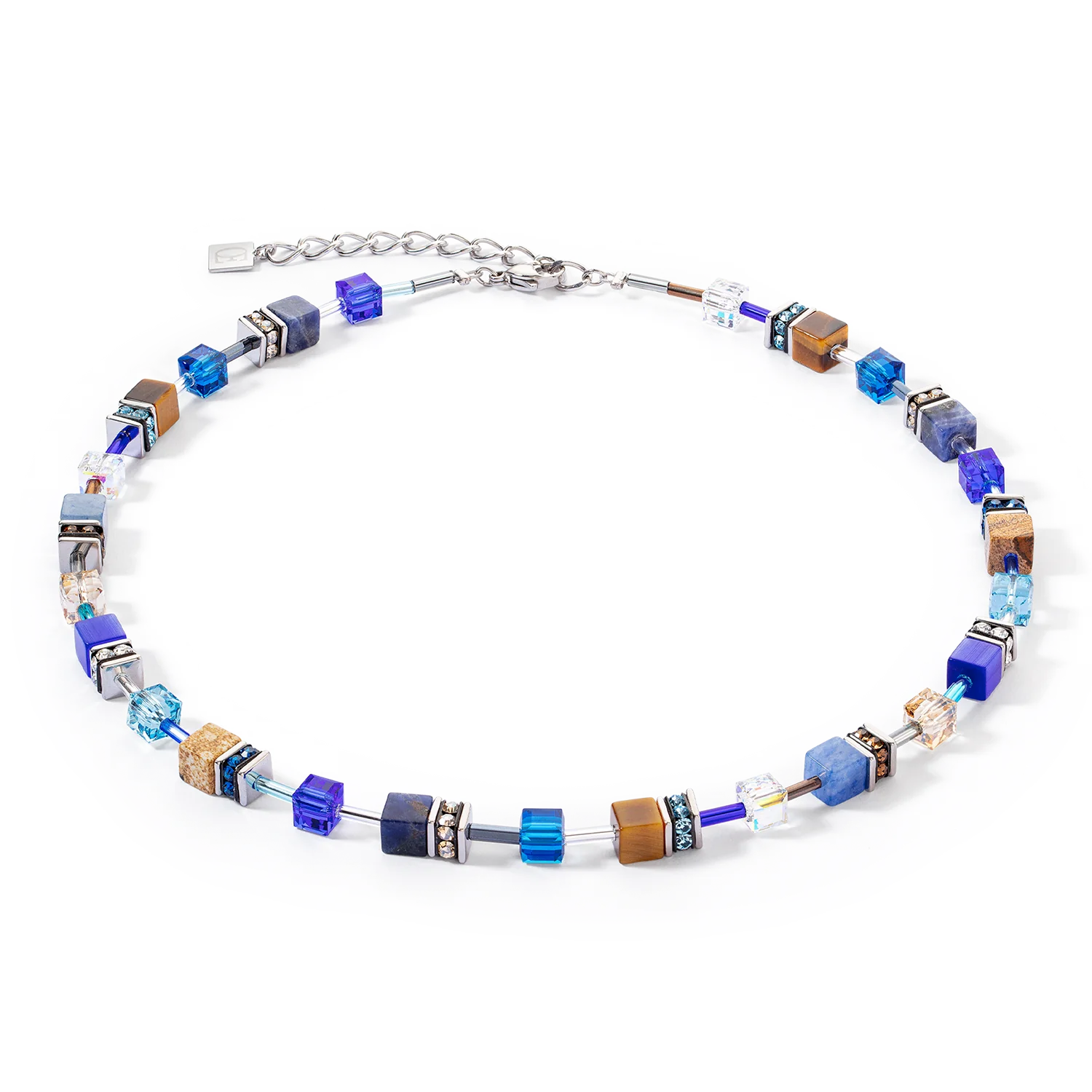 Coeur de Lion collier blauw bruin