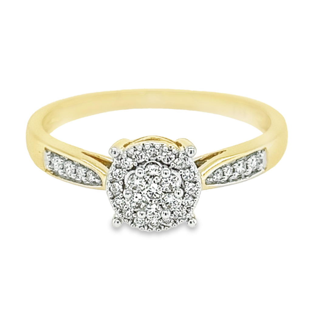 gouden ring met 0,15 karaat diamant gre1517-55