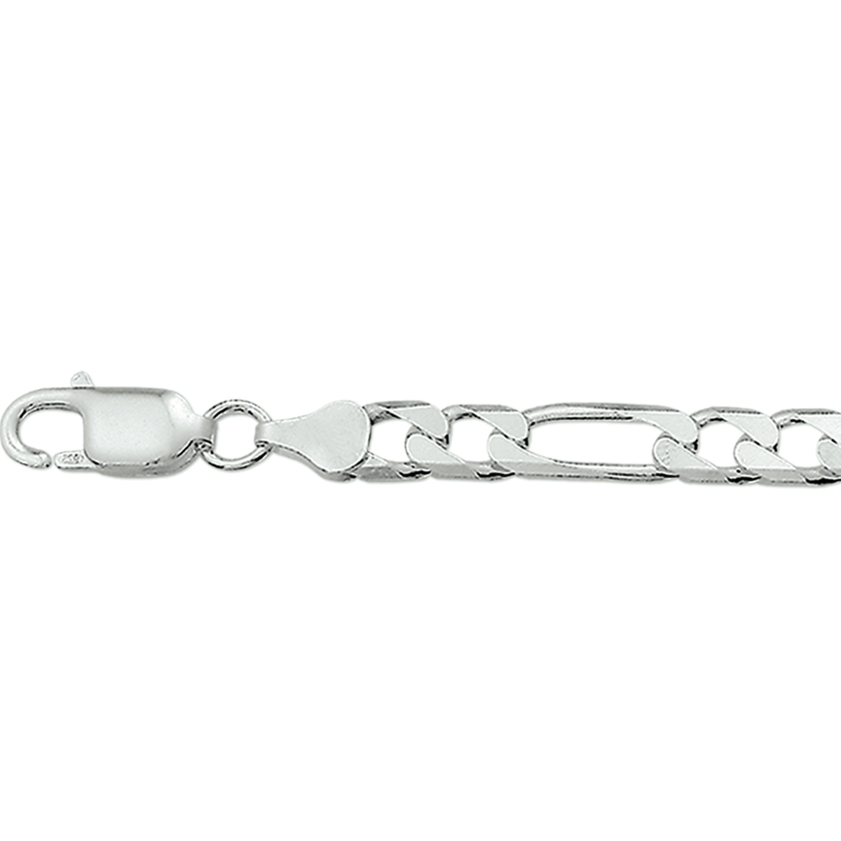 Zilveren collier met figaro schakel.
Gender: heren
Breedte: 6 mm
Langste lengte: 60 mm