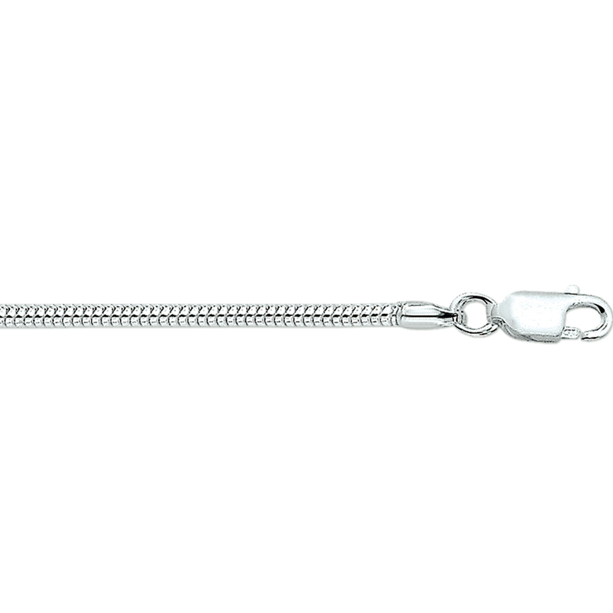 Schakel collier slang  dames
Uniekenummer serie: 28635
Verpakt per: 1
Doelgroep: dames
Breedte: 2 mm
Langste lengte: 45 mm