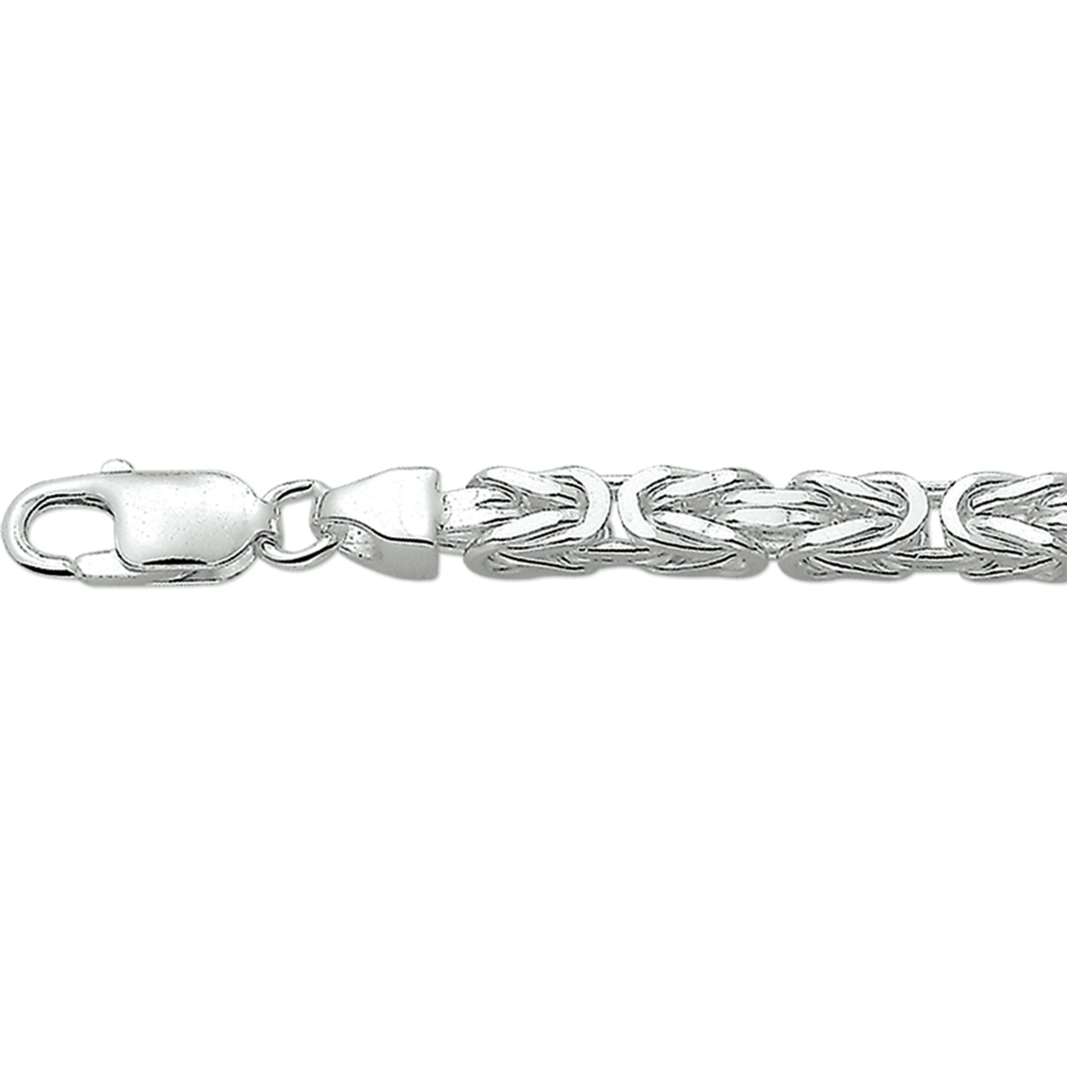 Zilveren collier met konings schakel.

Gender: heren
Breedte: 5 mm
Langste lengte: 50 mm