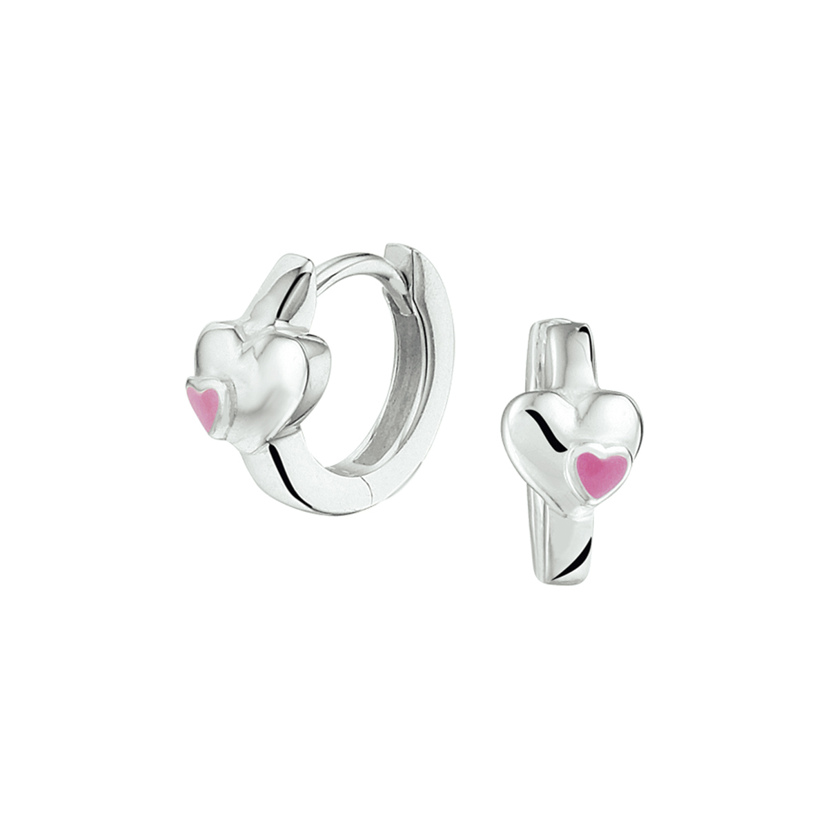 Schattige zilveren klapcreolen uitgevoerd met een hart van 5x5.5mm en roze emaille. Tip: Leuk om kado te geven! Zie je ze al stralen?
Doelgroep: kinderen
Breedte: 5.5 mm
Hoogte: 5 mm