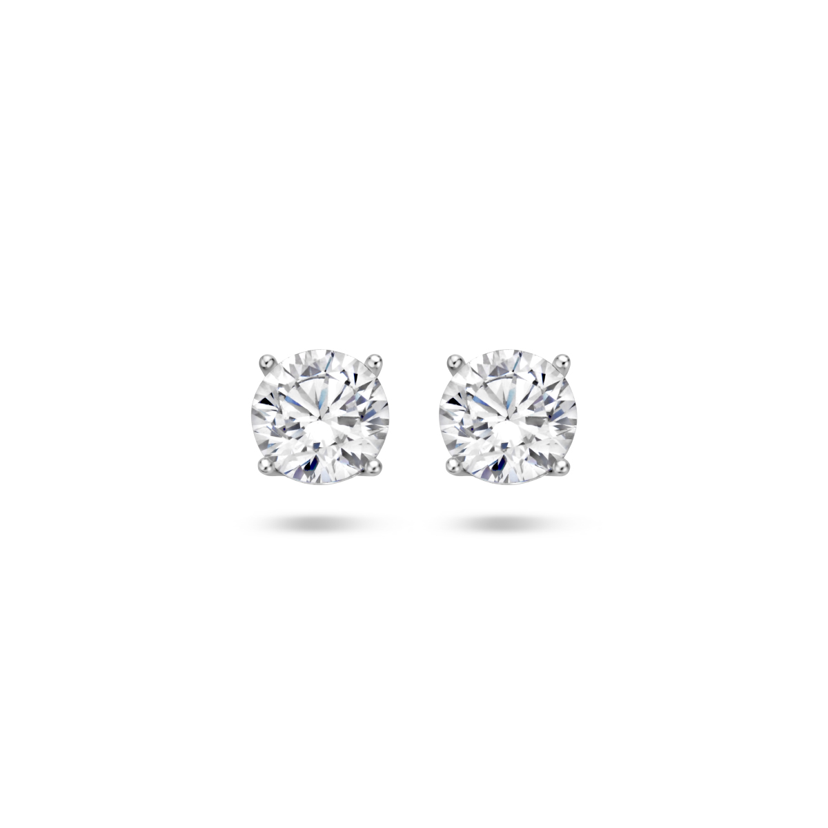 Beschrijving: Gerhodineerd zilveren oorknoppen met zirkonia. 
Doelgroep: dames
Zetting: solitaire (chatonzetting)