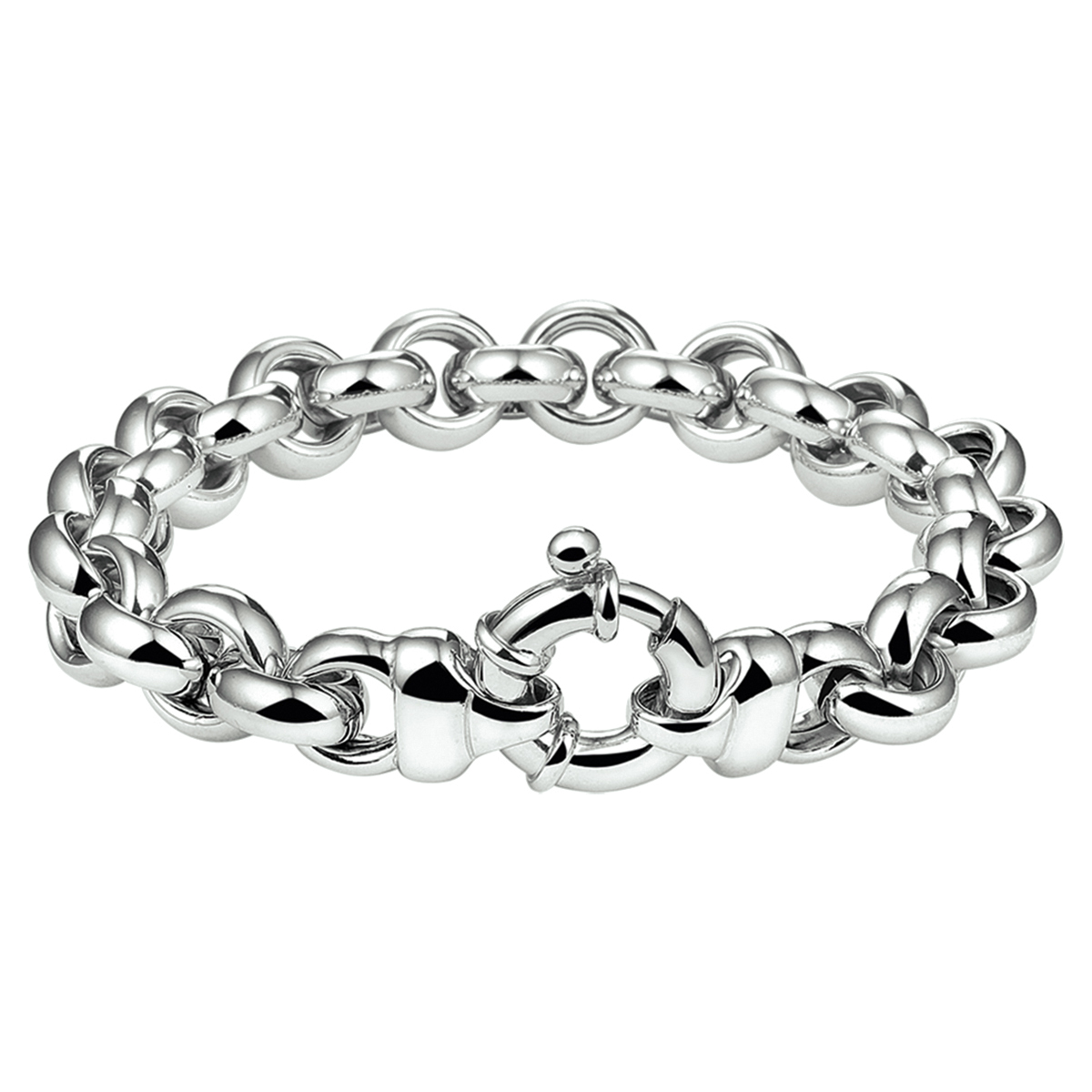 Beschrijving: Zilveren armband met jasseron schakel. 
Uniekenummer serie: 29151
Verpakt per: 1
Doelgroep: dames
Breedte: 10 mm
Langste lengte: 21 mm
