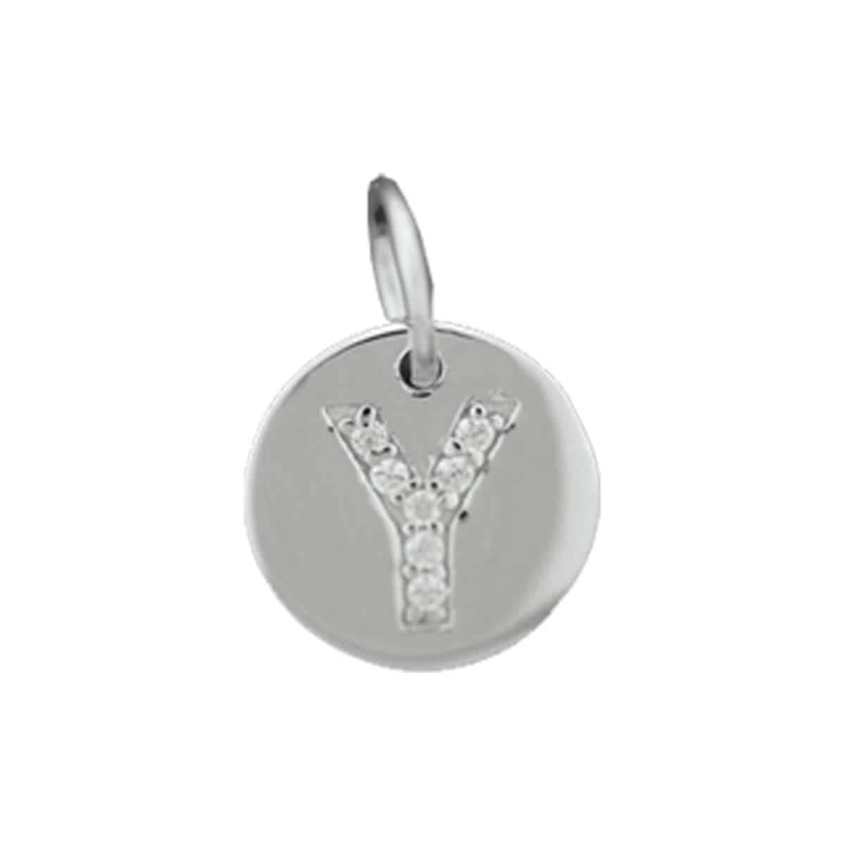 Beschrijving: Gerhodineerd zilveren bedel met de letter Y en zirkonia. 
Uniekenummer serie: 35761
Verpakt per: 1
Doelgroep: unisex
Breedte: 9.5 mm
Zetting: entourage (rijzetting)