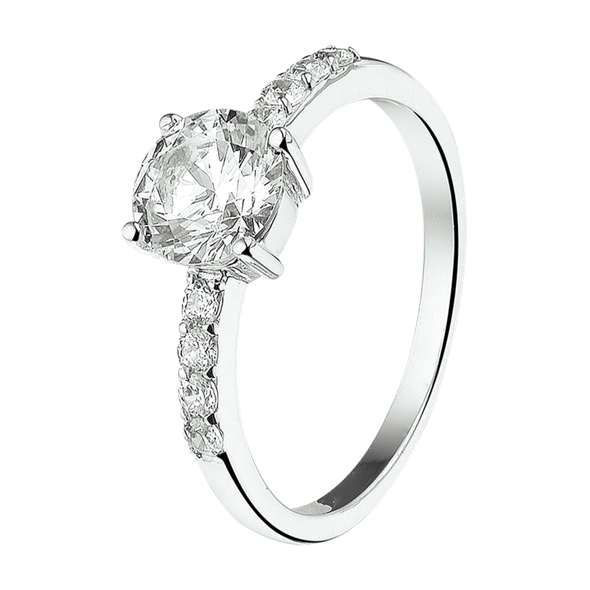 De ring is gemaakt van gerhodineerd zilver en is zilverkleurig. Het is een sieraad voor dames.