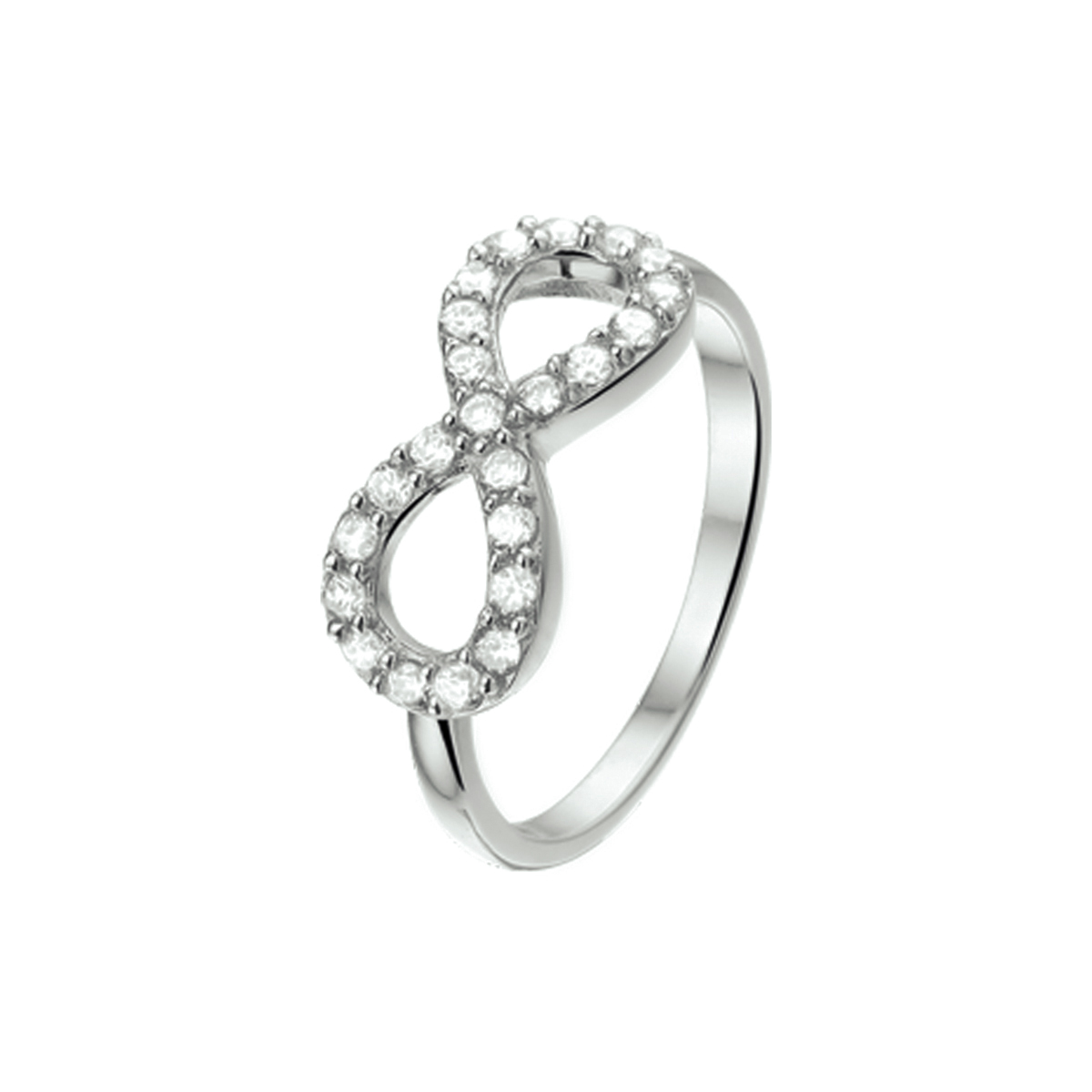 Beschrijving: Gerhodineerd zilveren ring met infinity teken van zirkonia.
Uniekenummer serie: 26885
Verpakt per: 1
Doelgroep: dames
Ringmaat: 18.50 mm (58)
Breedte: 8 mm