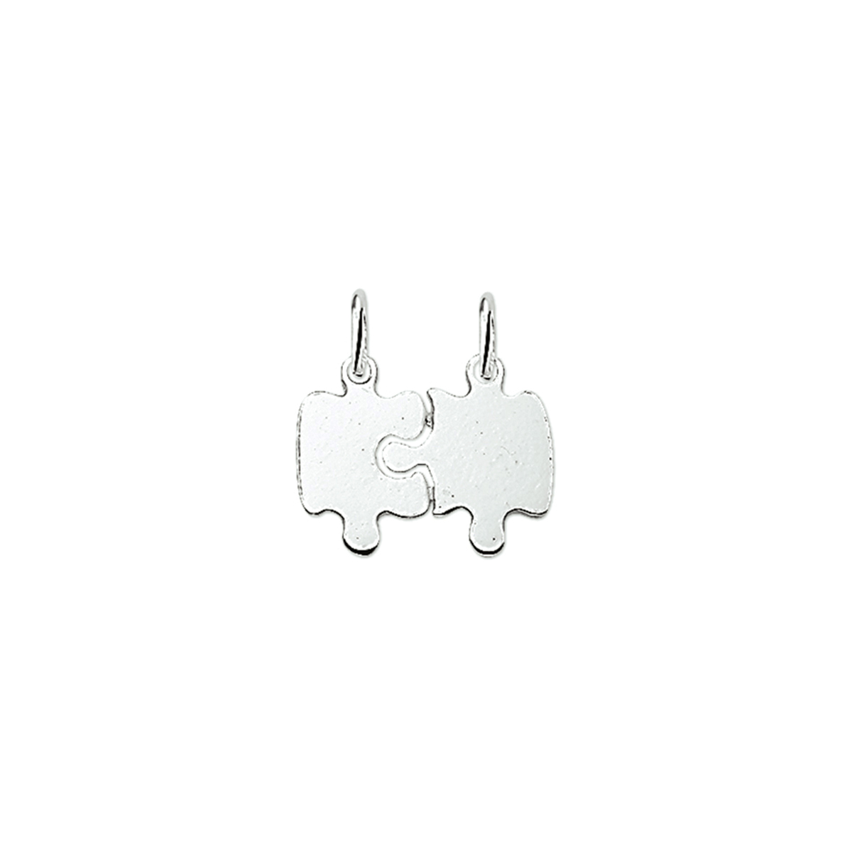 Zilver gerhodineerd hanger breekpuzzel 