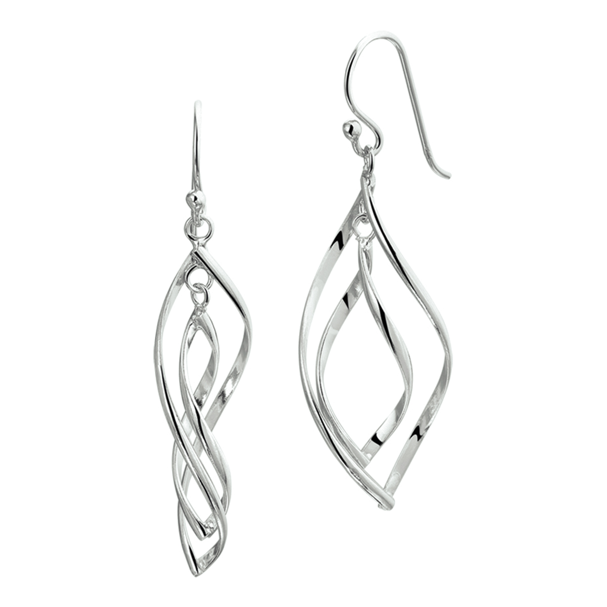 Gerhodineerd zilveren oorhangers.