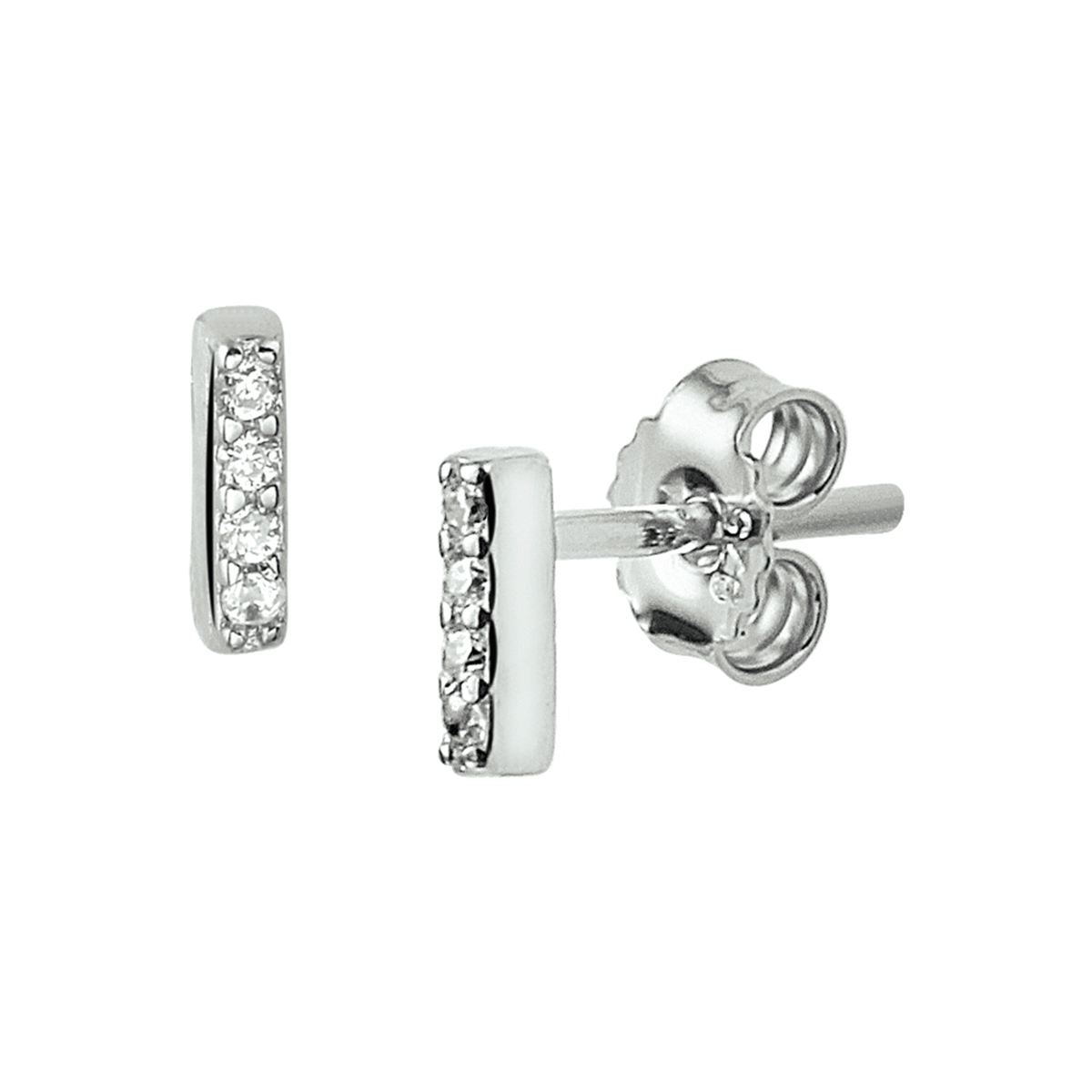 Beschrijving: Gerhodineerd zilveren oorknoppen met een balkje en zirkonia.
Uniekenummer serie: 34669
Doelgroep: dames
Breedte: 1.5 mm
Hoogte: 5.5 mm
Zetting: alliance (rijzetting)