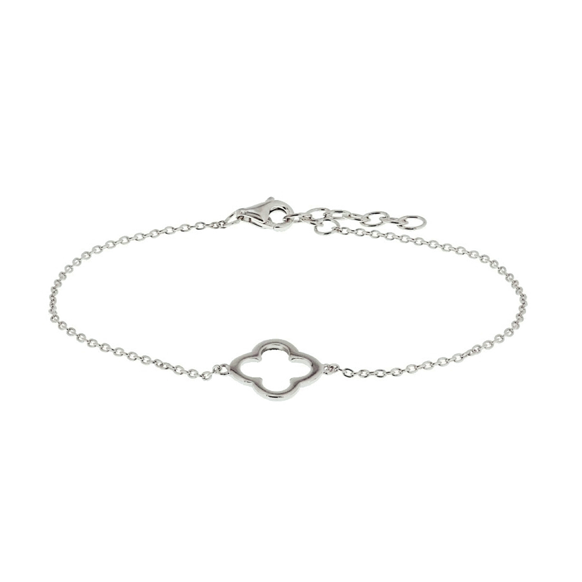 Zilver gerhodineerd armbandje 16.5-19 cm