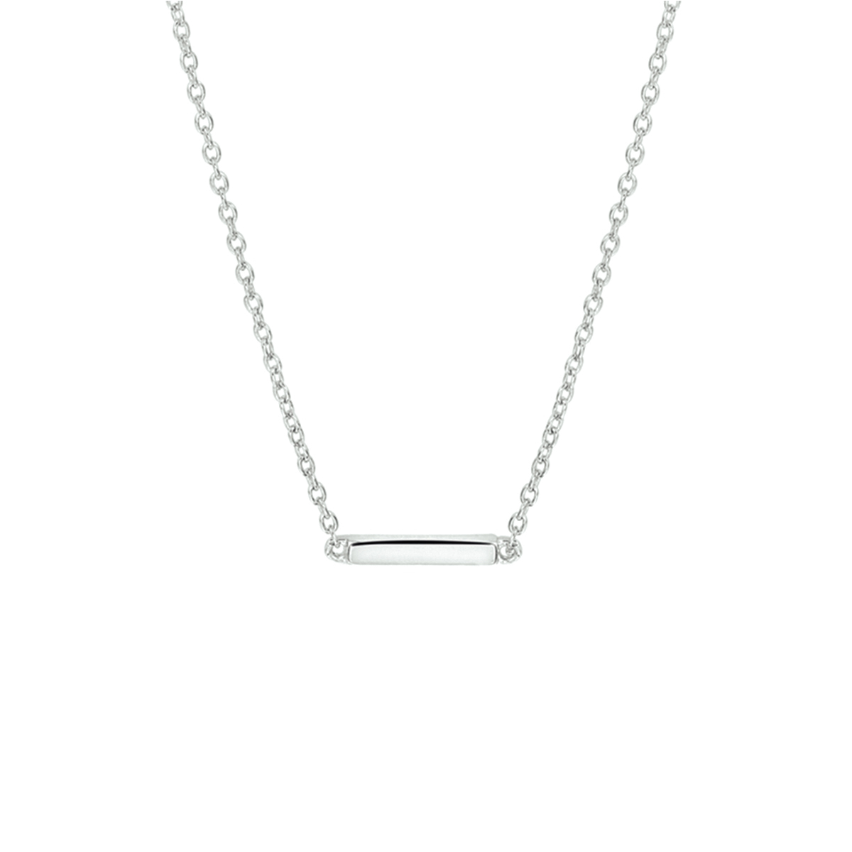 Zilver gerhodineerd collier 41-45 cm