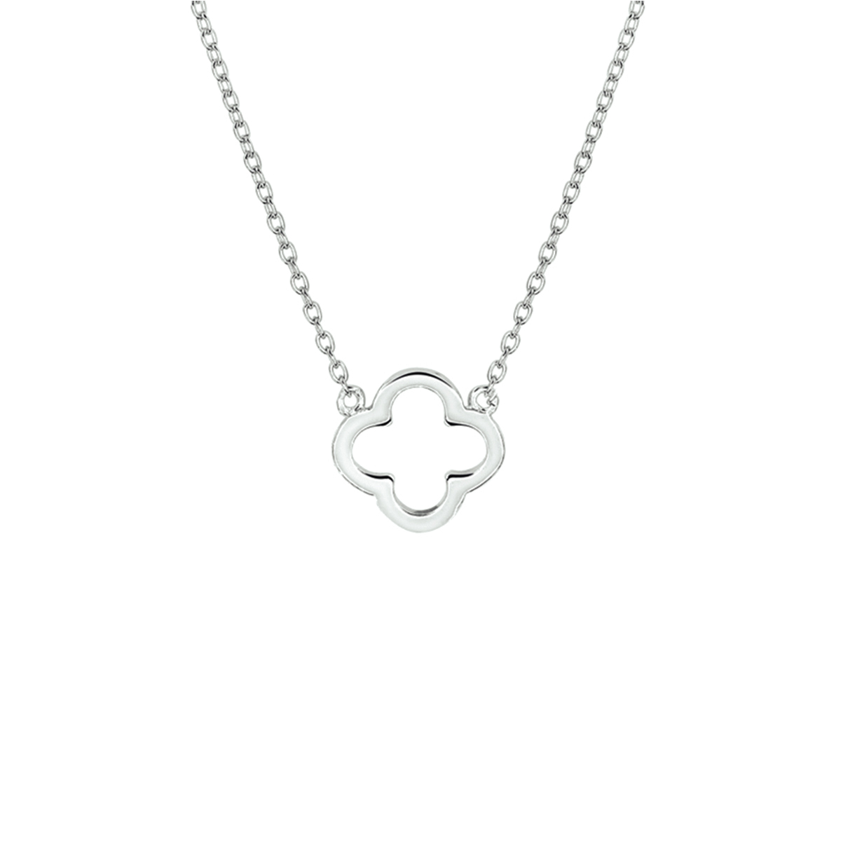 Zilver gerhodineerd collier 41-45 cm
