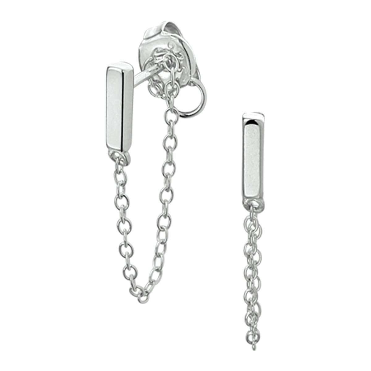 Deze trendy zilveren poli uitgevoerde oorhangers hebben een balkje met een afmeting van 55x2mm en een anker schakel van 5.5cm lang. Door het simplistische en trendy model zijn deze oorhangers gemakkelijk te combineren met andere sieraden uit onze collectie of vanuit je eigen sieraden stash. Info: Gerhodineerd zilver is door de rhodiumlaag beter bestand tegen verkleuren en krassen.