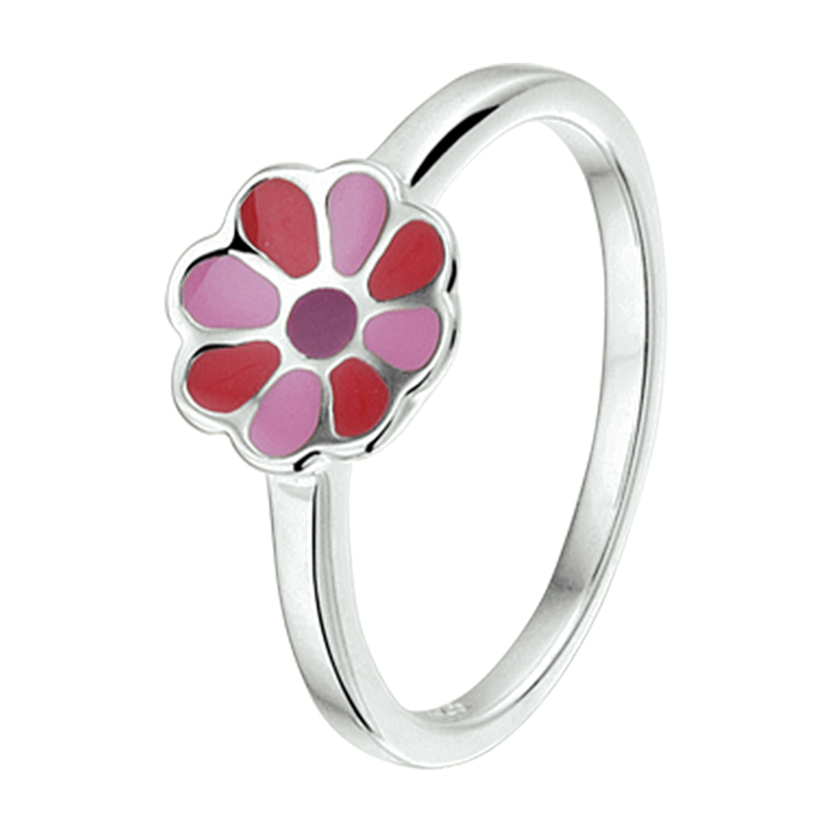 Emaille gekleurde bloem | 925 zilver
