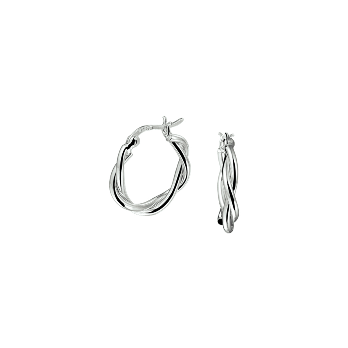Klassieke gerhodineerd zilveren creolen met een afmeting van 22x3.5mm uitgevoerd met twee om elkaar gedraaide buizen en een stevige scharnier sluiting. 
Gerhodineerd zilver is door de rhodiumlaag beter bestand tegen verkleuren en krassen.
Breedte: 3.5 mm