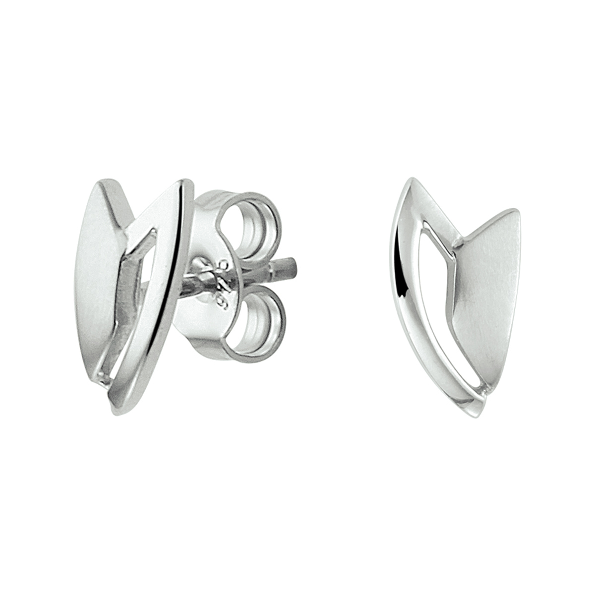 Gerhodineerd zilveren poli/mat oorknoppen met een afmeting van 10.3x5.7mm. De oorknoppen zijn te combineren met bijpassende sieraden uit onze collectie.