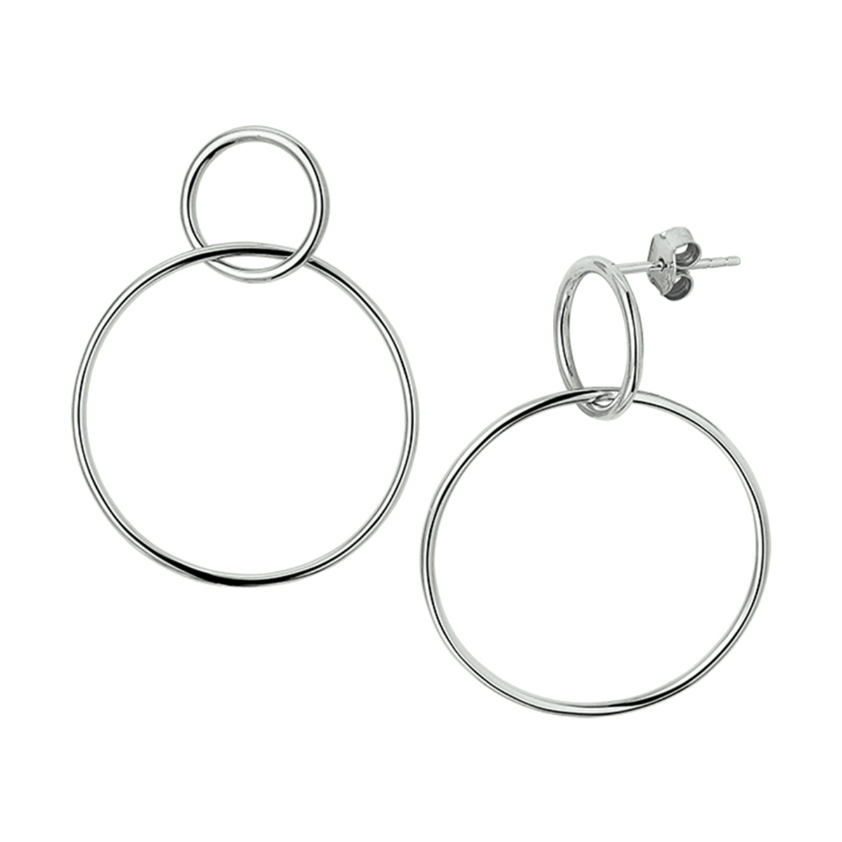  Zilver gerhodineerde oorbellen
