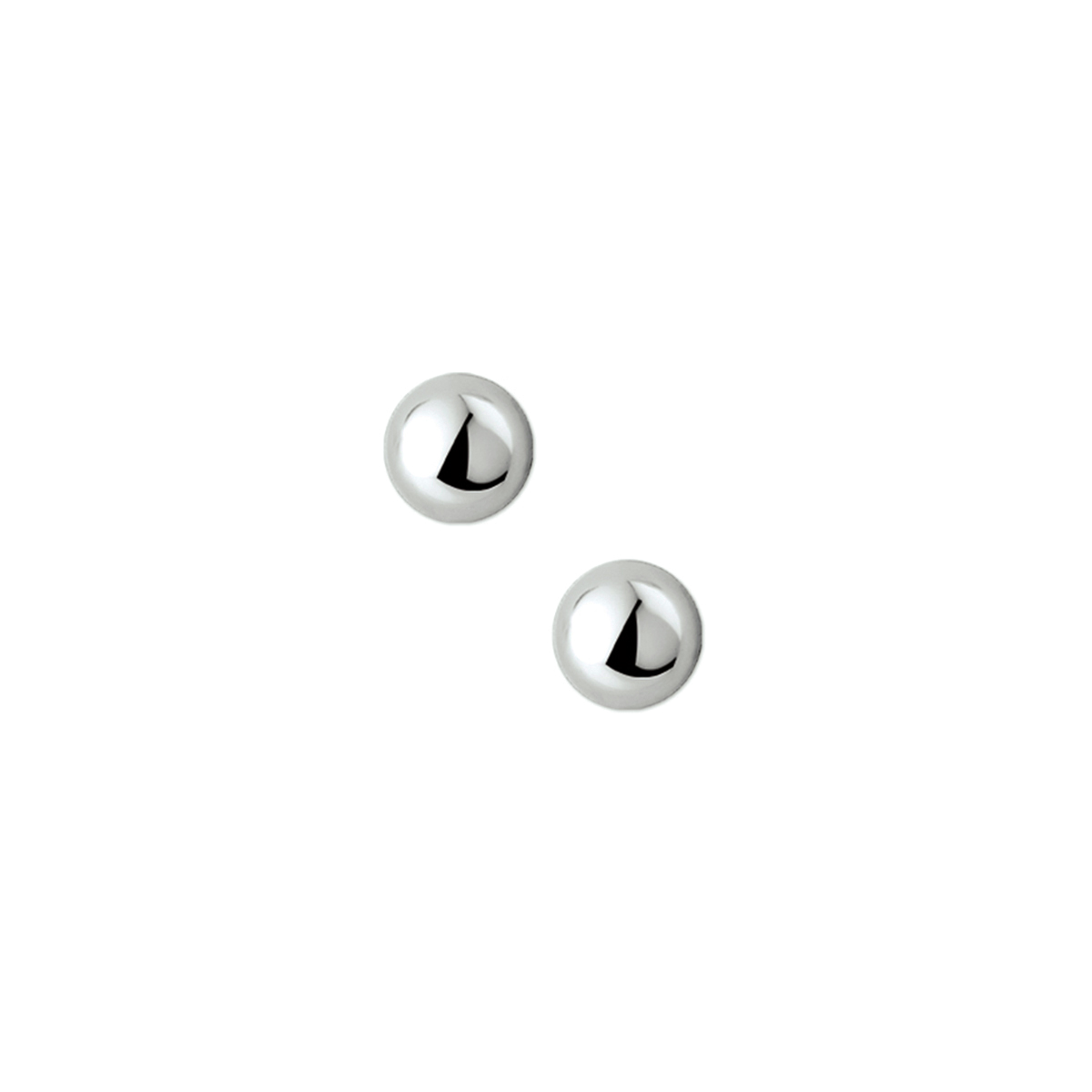 Zilver Gerhodineerde Oorstekers Half-Bol 8mm