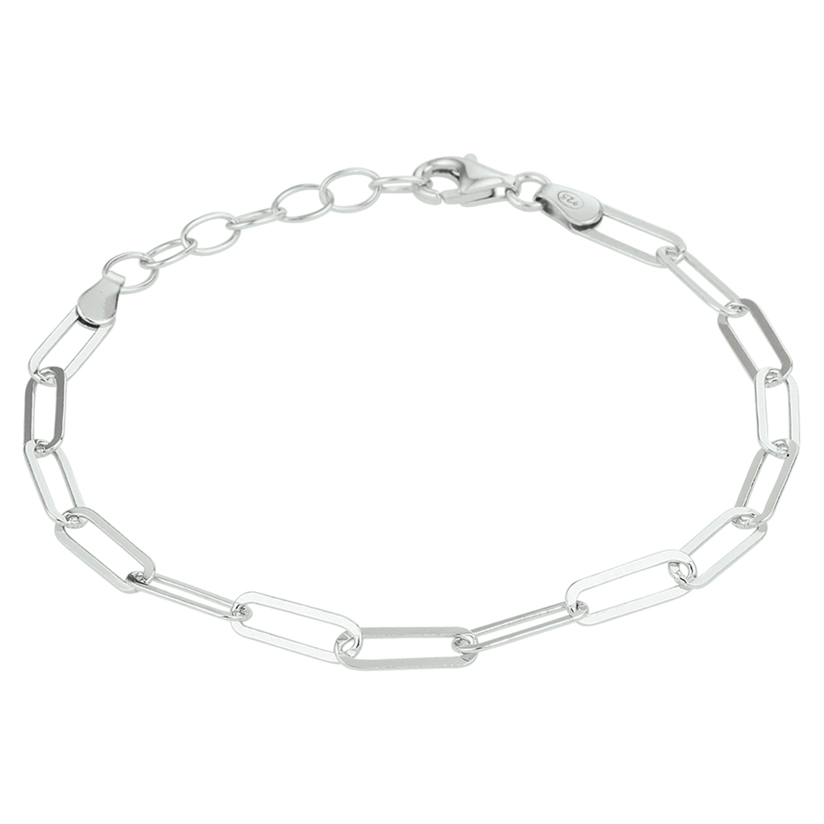 Gerhodineerd 925 zilveren anker armband met een schakelbreedte van 3.8mm. De armband heeft een draaglengte van 16cm met een extensie van 3cm, en is uitgevoerd met een stevige karabijn sluiting.