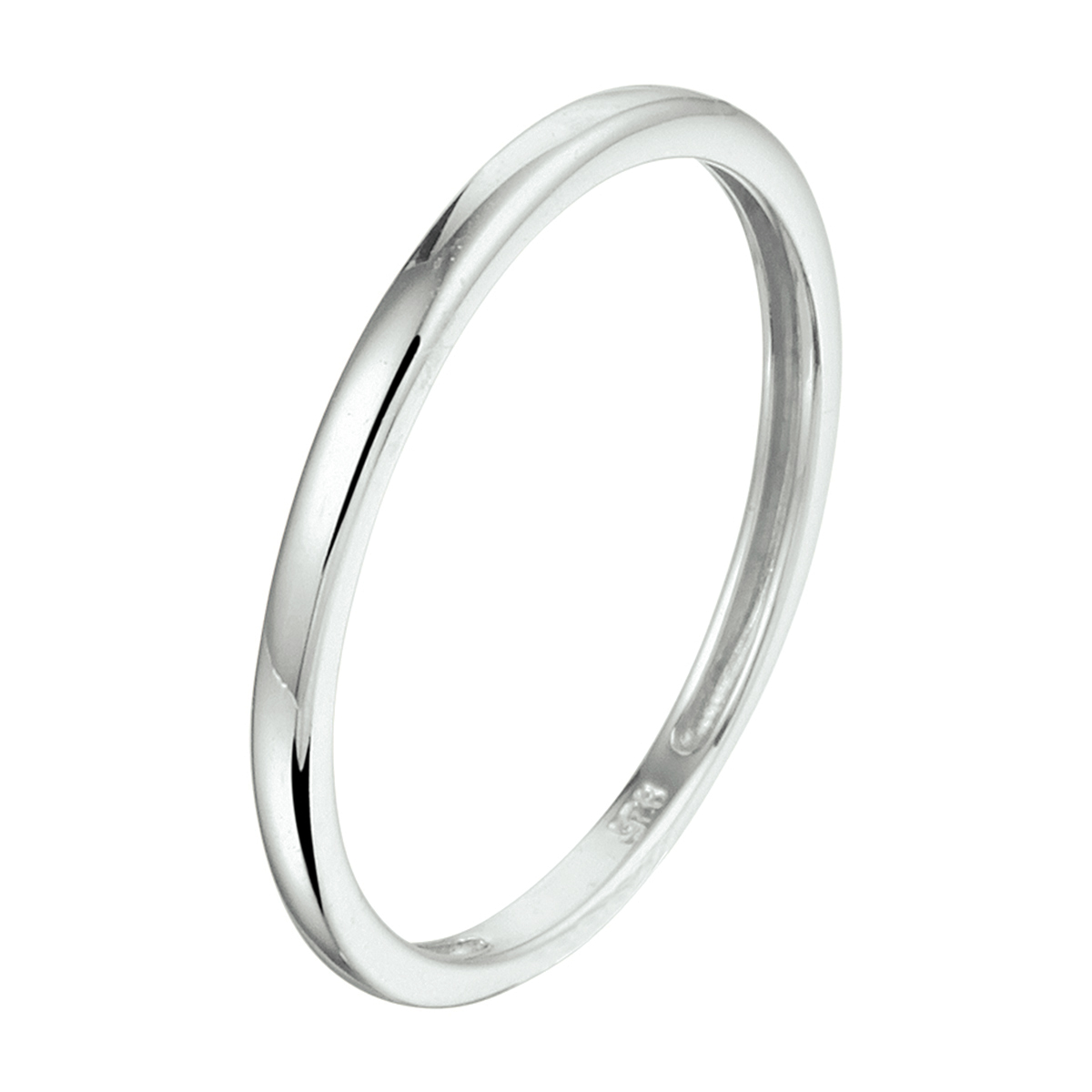 Gerhodineerd 925 zilveren aanschuifring. De ring heeft een breedte van 1.5mm.