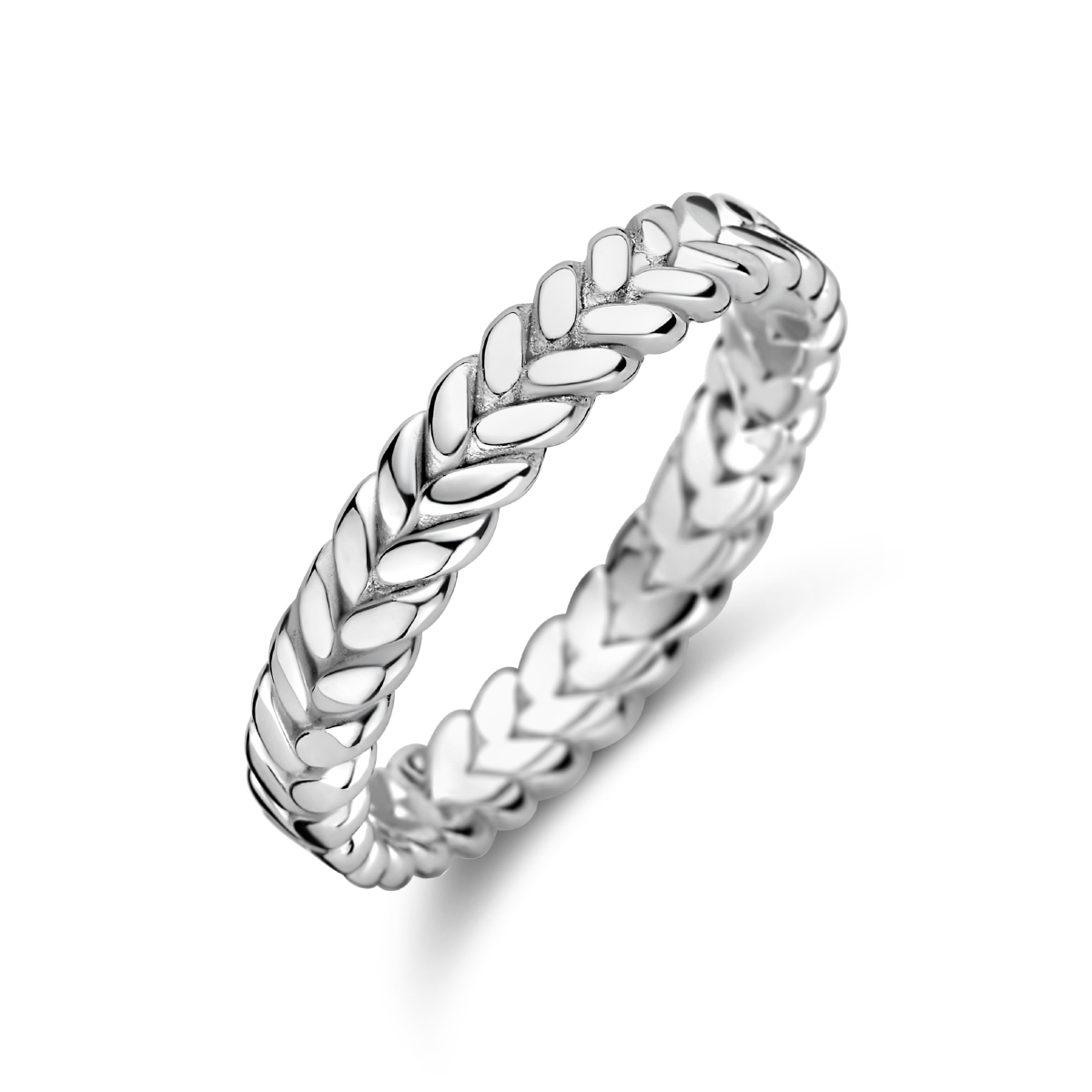 Gerhodineerd 925 zilveren ring. De ring heeft een breedte van 3.5mm.