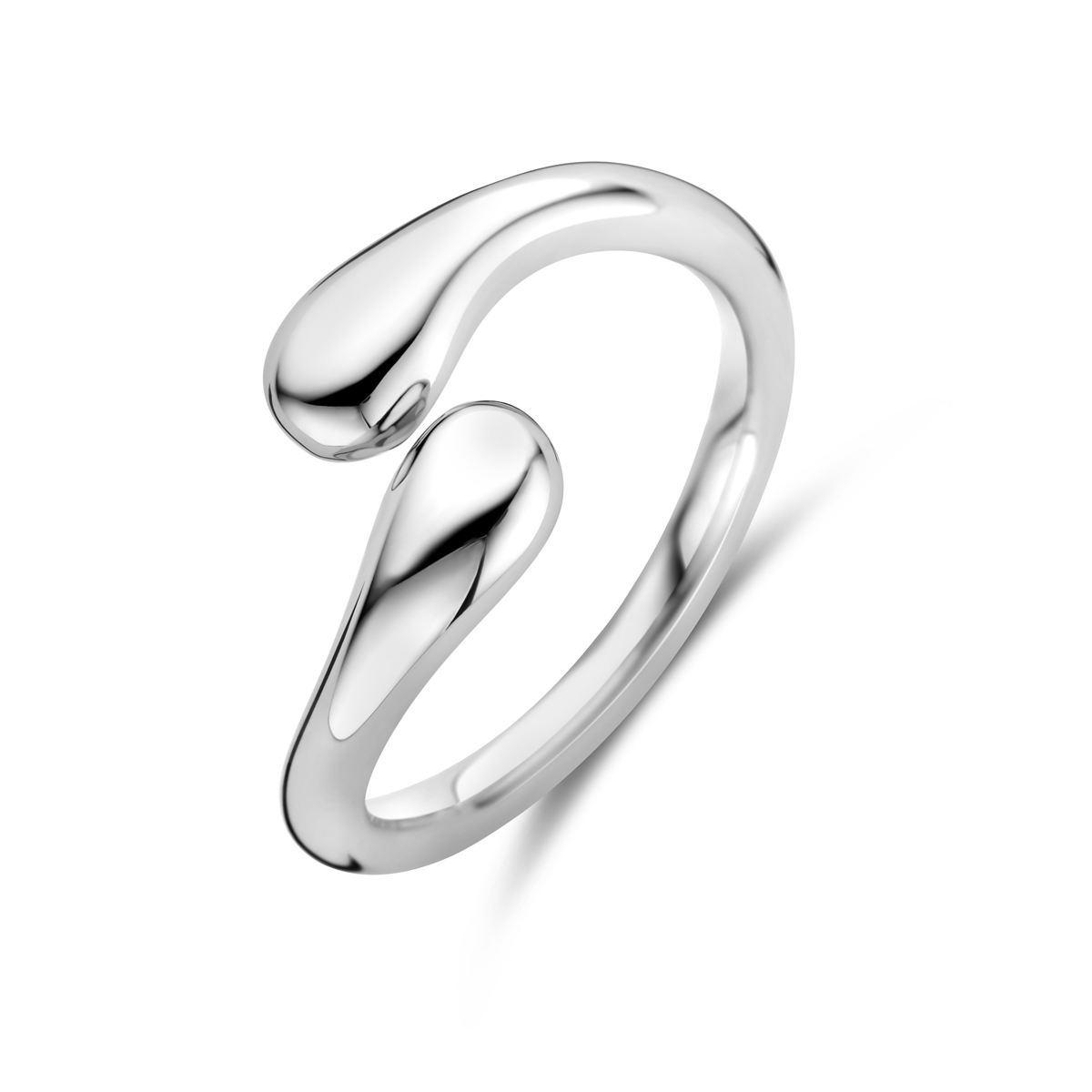 Gerhodineerd 925 zilveren ring met een breedte van 10mm.