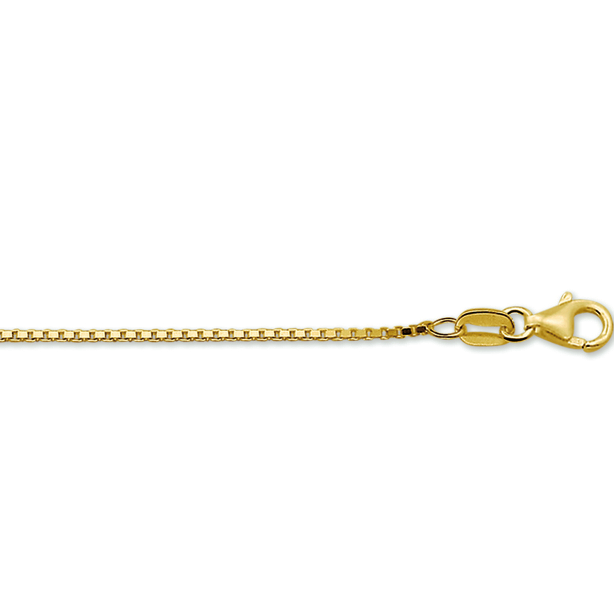 Beschrijving: Geelgouden collier met venetiaanse schakel. 
Doelgroep: unisex
Breedte: 1.2 mm
Langste lengte: 45 cm