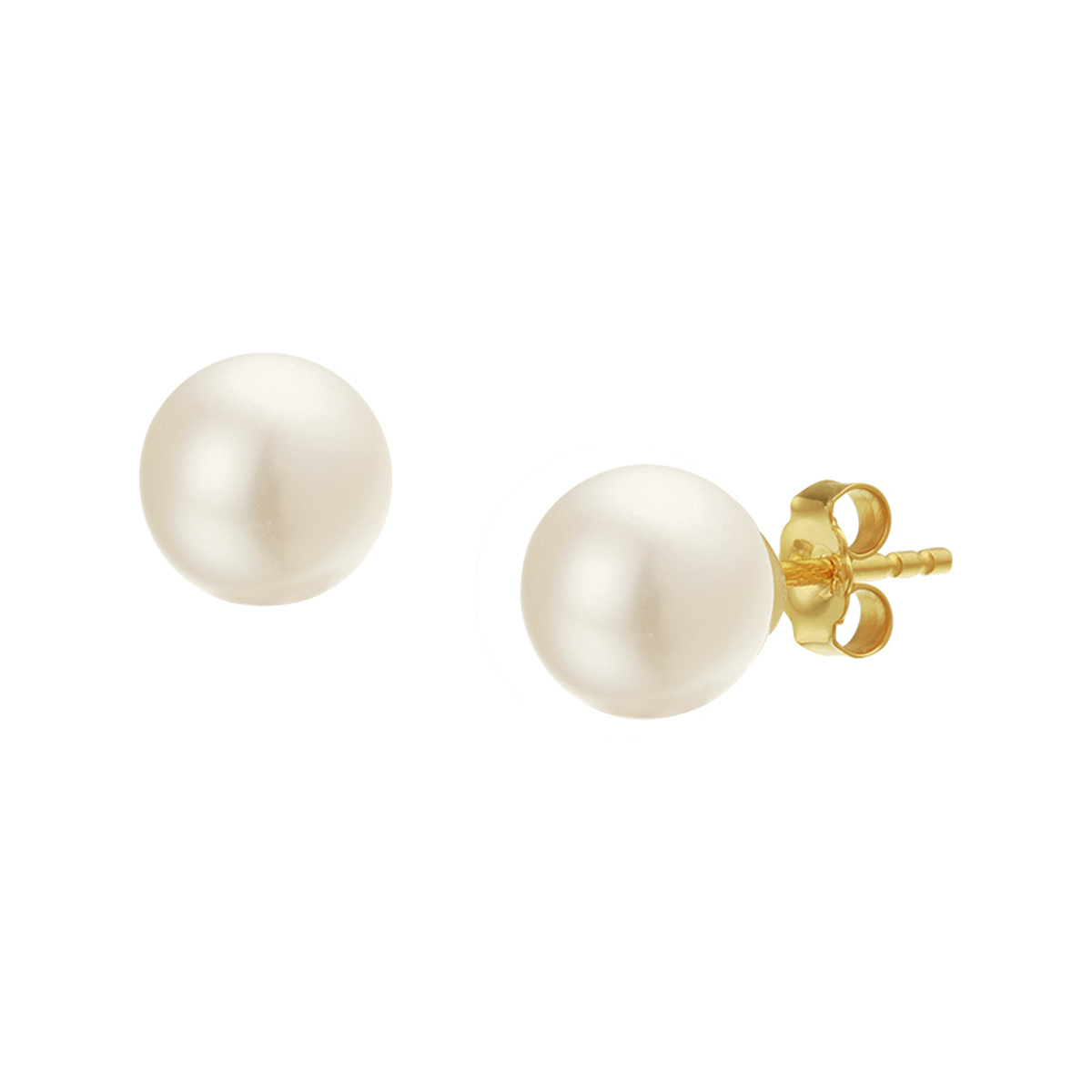 gouden oorstekers+ 6mm parel