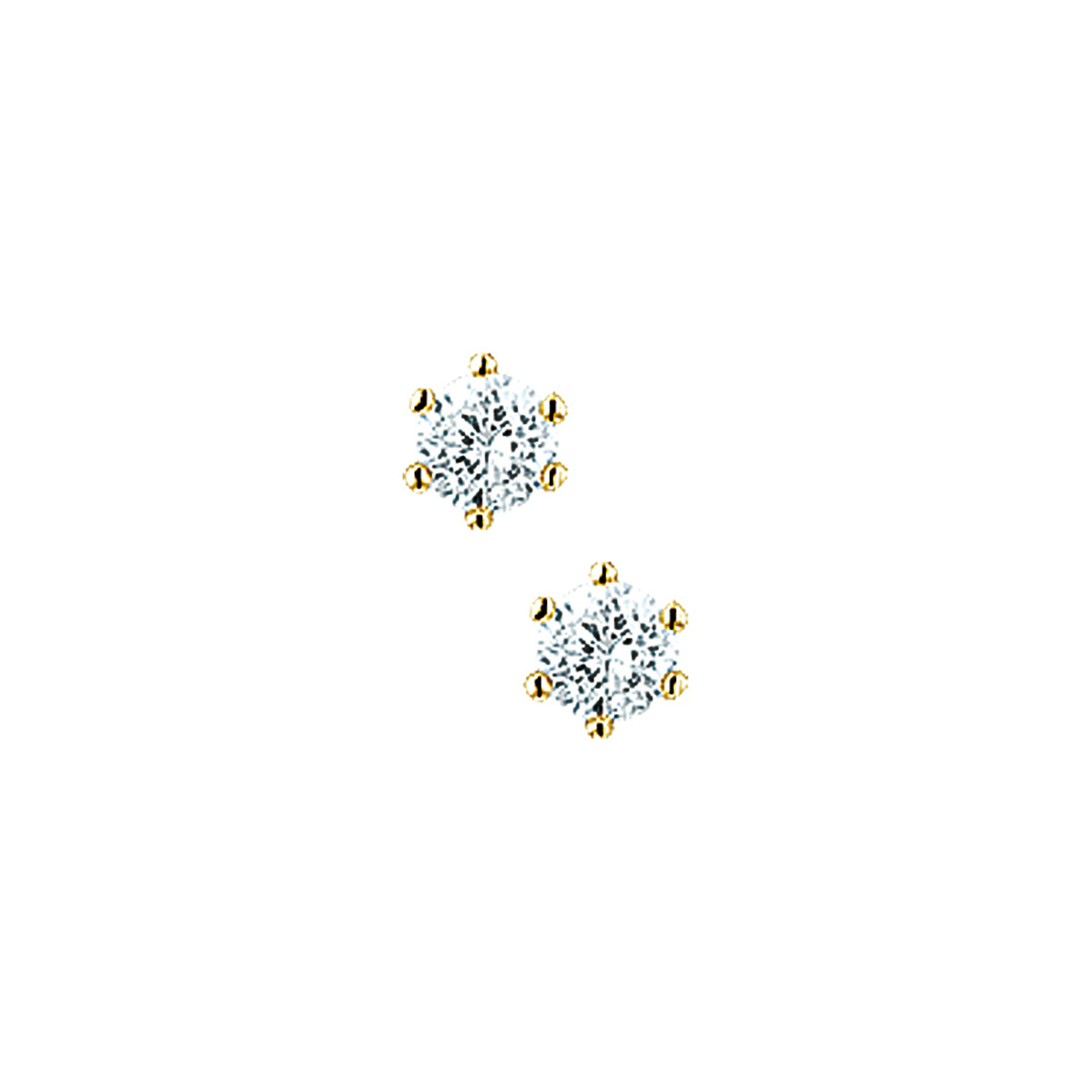  Geelgoud oorknoppen zirconia 14.kt