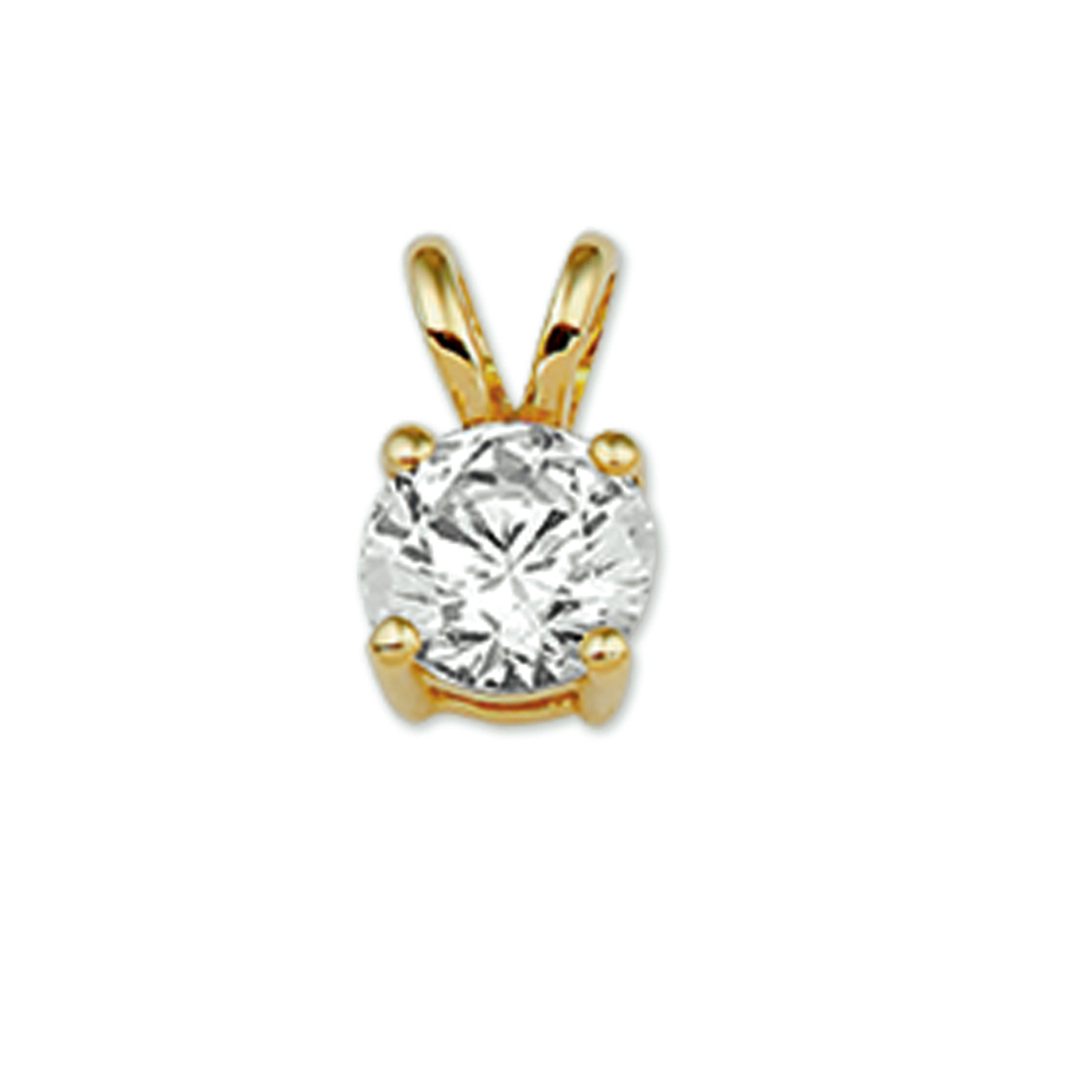 Gouden hanger zirkonia dames