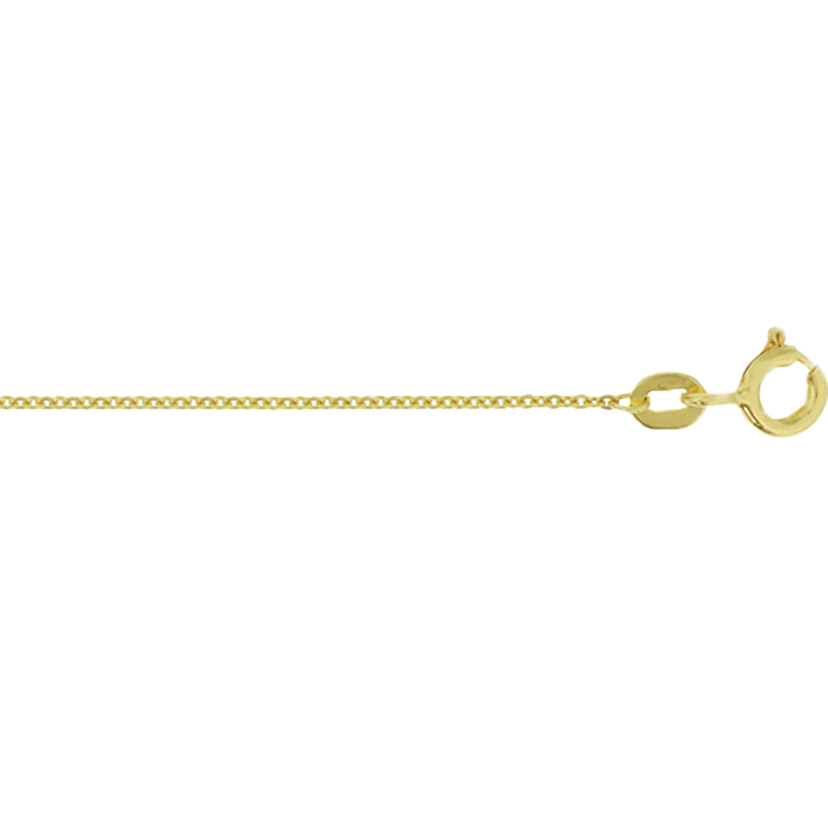 Geelgouden collier met anker schakel en draaglengtes van 41 43 en 45cm.