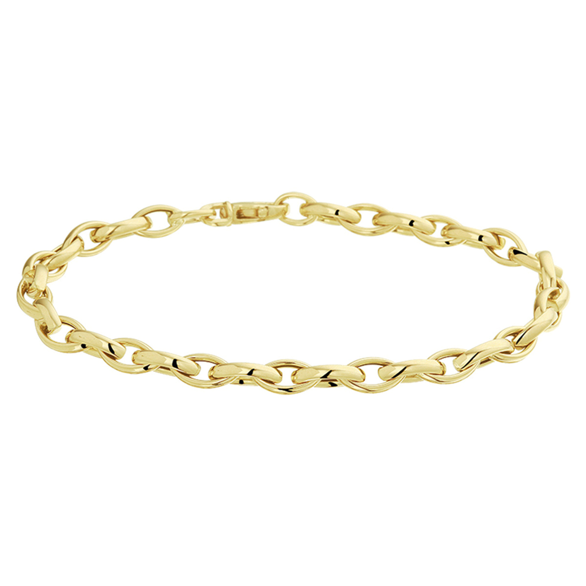 Geelgouden armband met een 4.5mm breed anker schakel en een lengte van 18.5cm uitgevoerd met een stevige karabijn sluiting. De armband is te combineren met bijpassende sieraden.
Doelgroep: dames
Breedte: 4.5 mm
Langste lengte: 18.5 cm