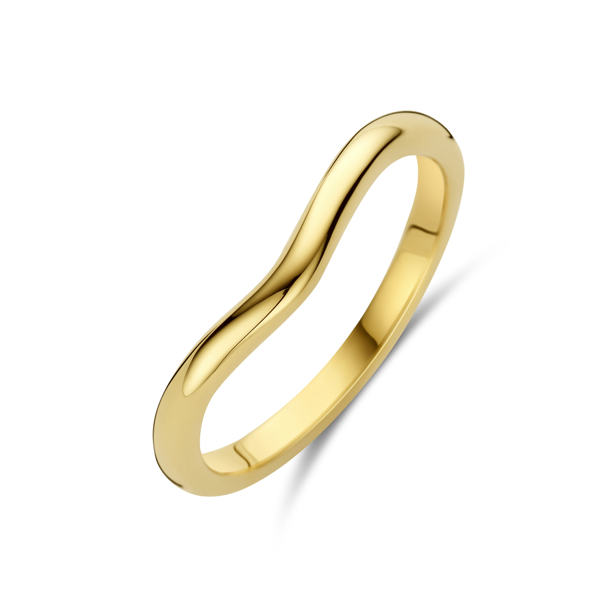 14k Geelgouden ring uitgevoerd met een breedte van 3.5mm.